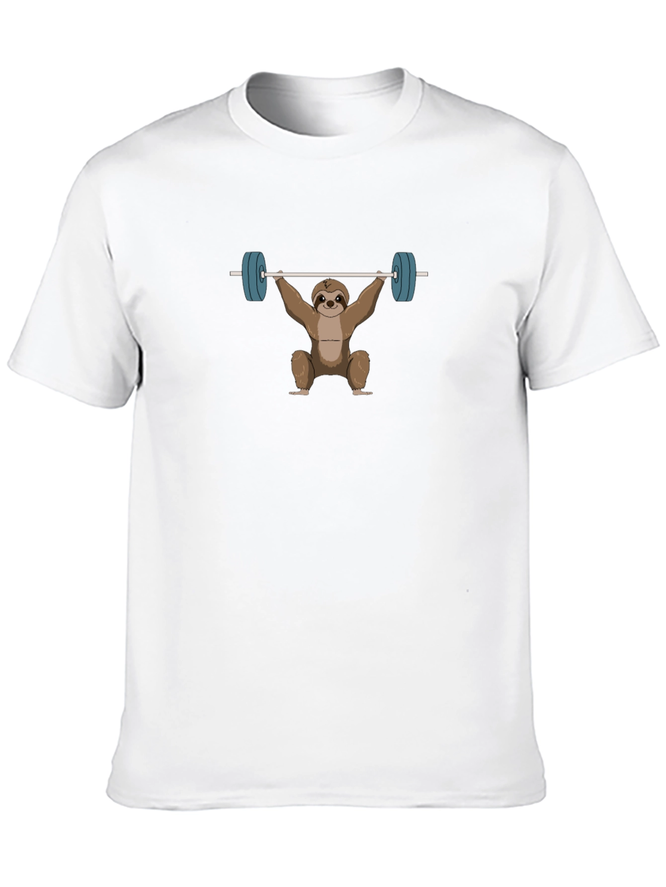 Sloth Weightlifting Black T-Shirt - Funny Gym Tee