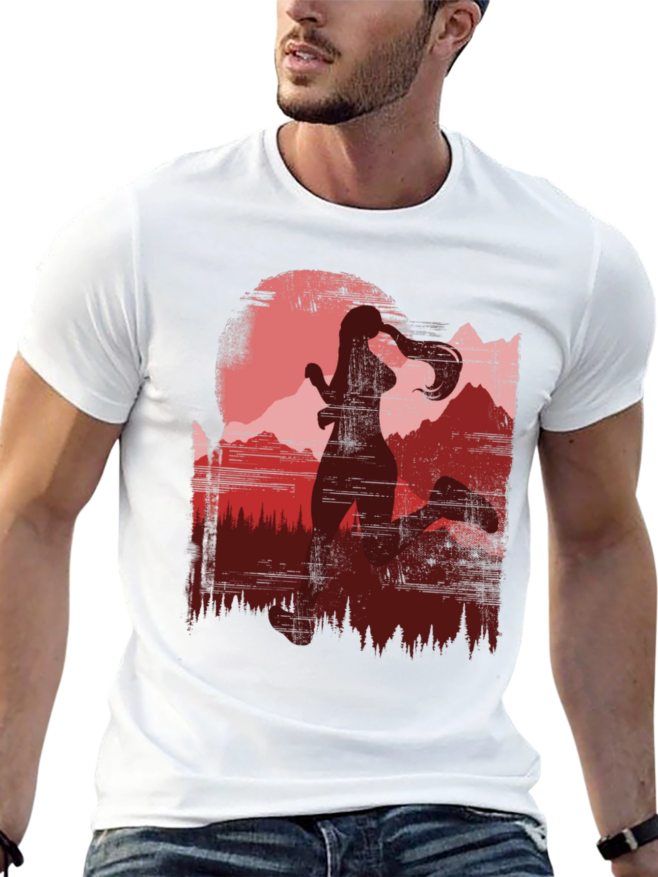 Runner Silhouette Mountain Graphic Tee