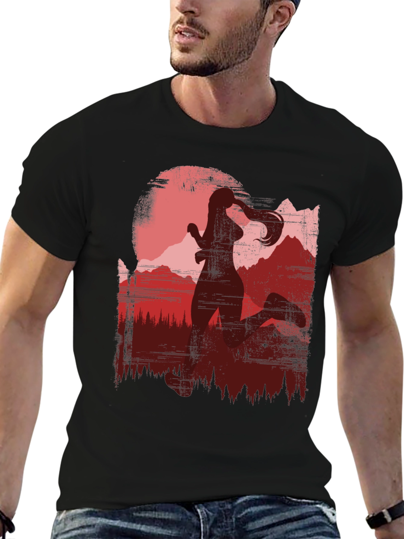 Runner Silhouette Mountain Graphic Tee