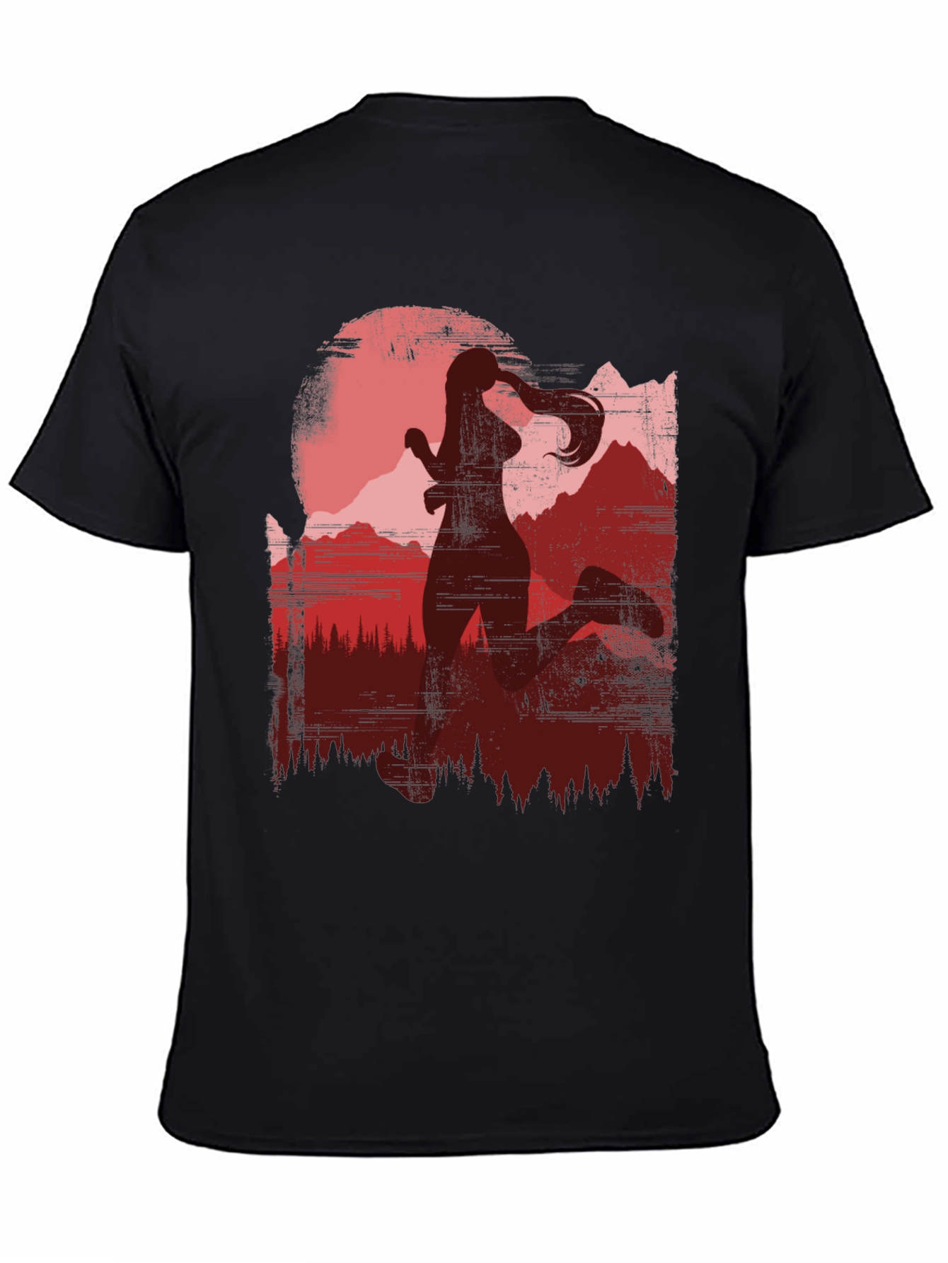 Runner Silhouette Mountain Graphic Tee