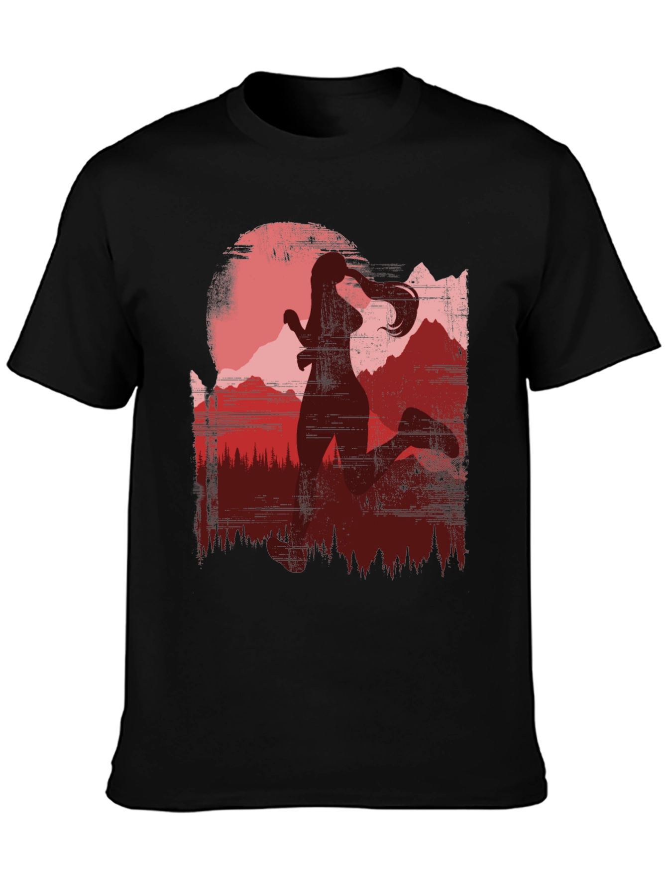 Runner Silhouette Mountain Graphic Tee