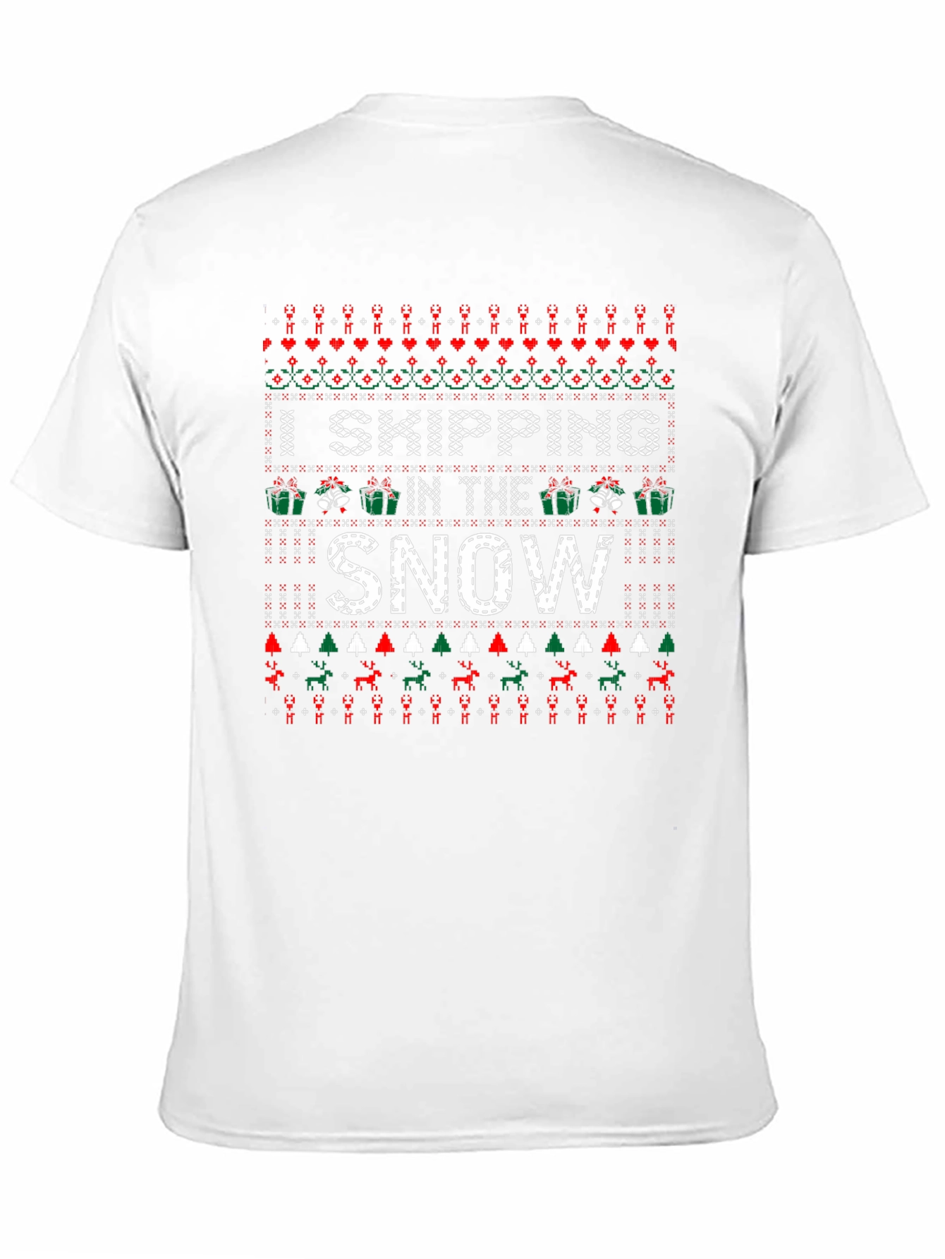Skipping in the Snow Ugly Christmas Holiday T-Shirt