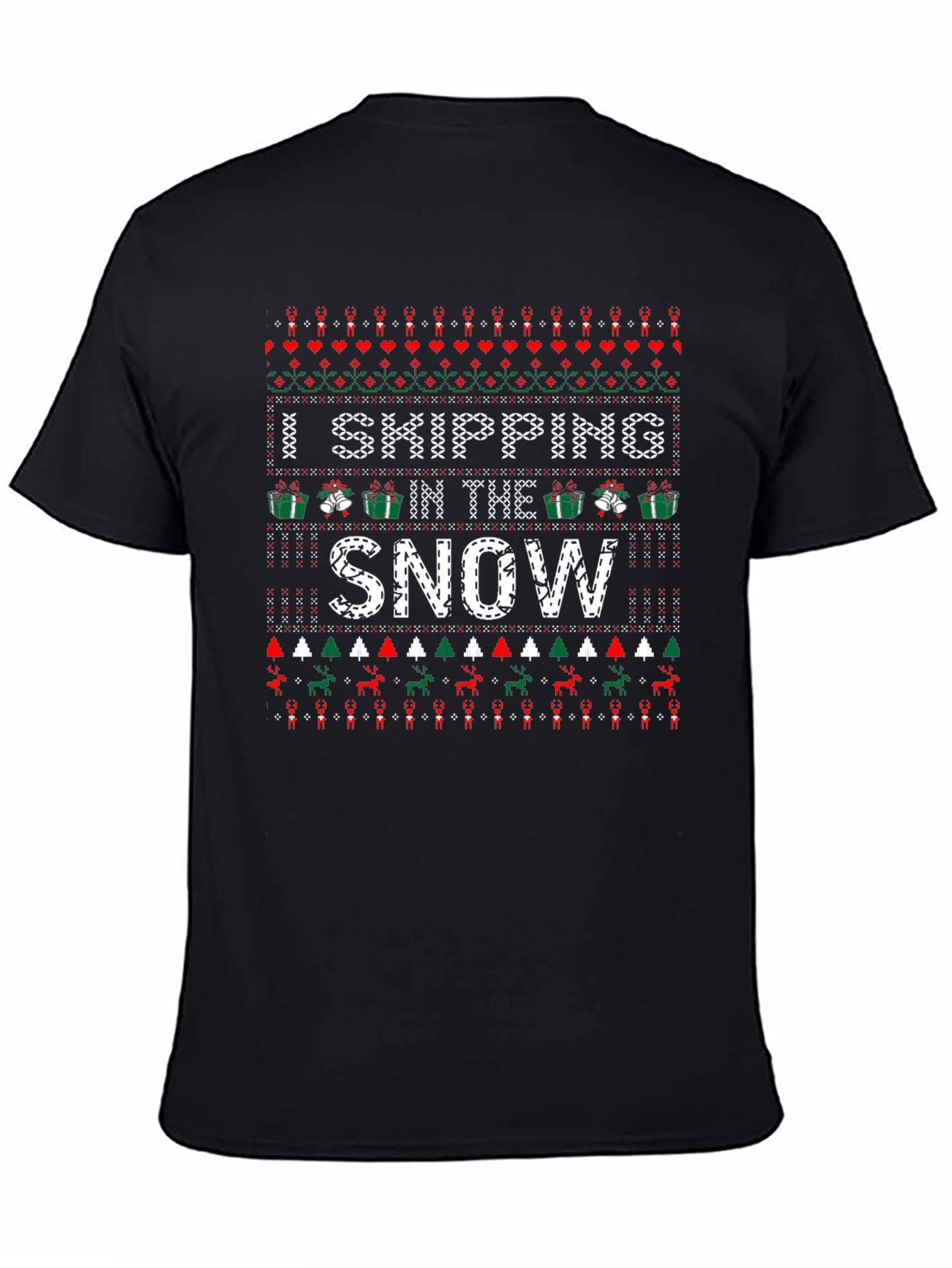Skipping in the Snow Ugly Christmas Holiday T-Shirt