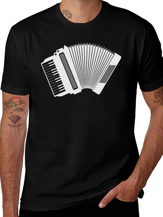 Accordion Graphic Tee - Music Lover T-Shirt