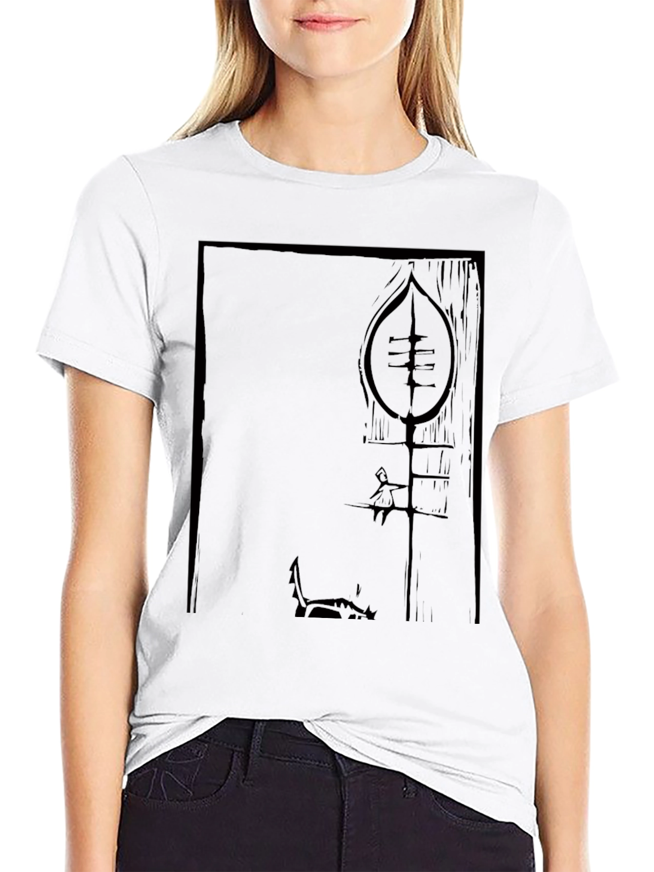 Abstract Graphic Black T-Shirt