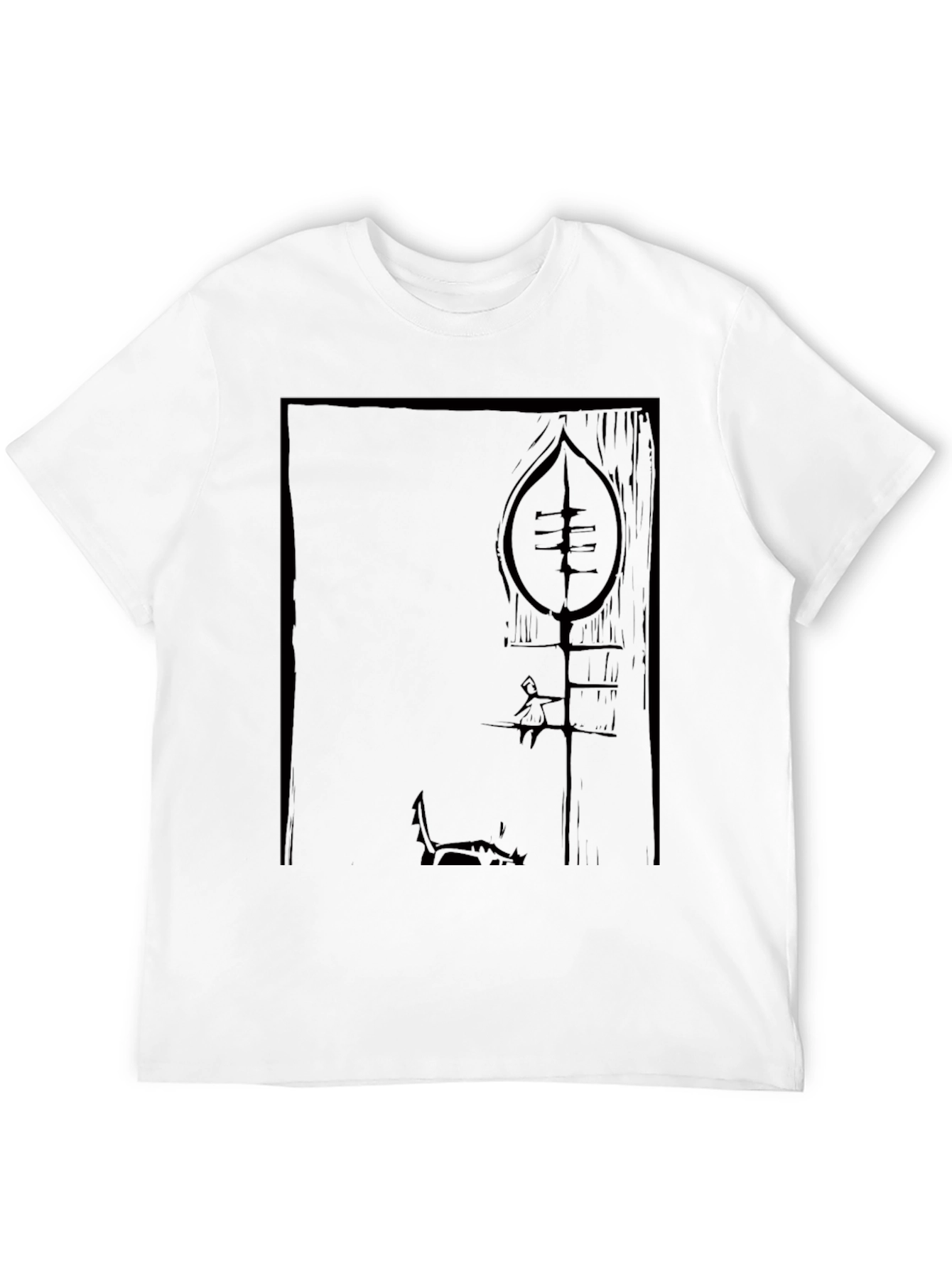Abstract Graphic Black T-Shirt