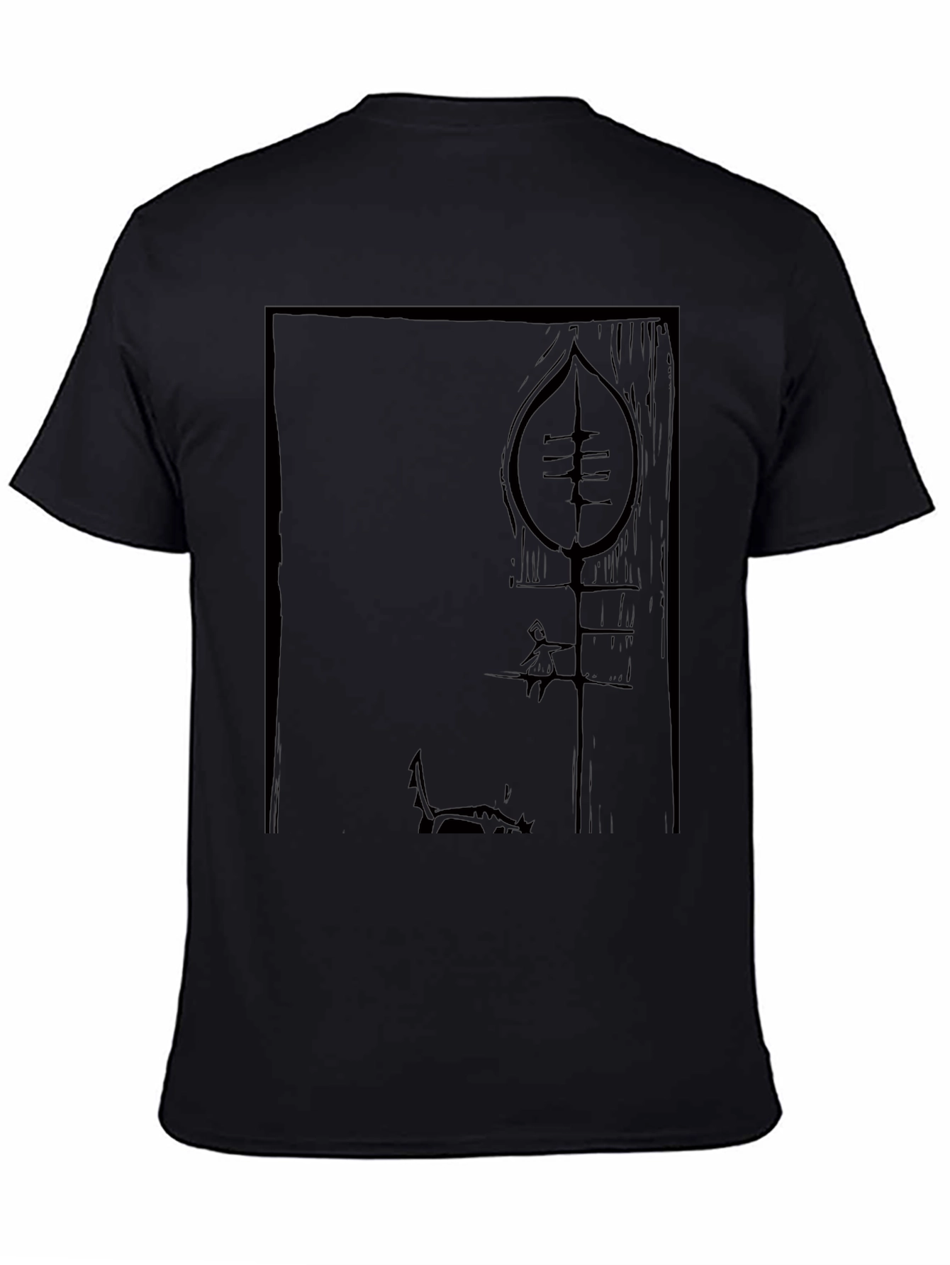 Abstract Graphic Black T-Shirt