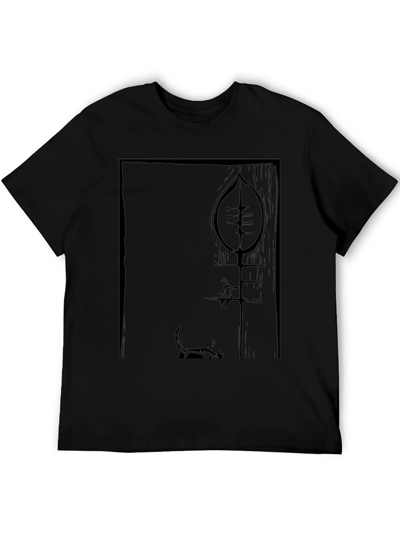 Abstract Graphic Black T-Shirt