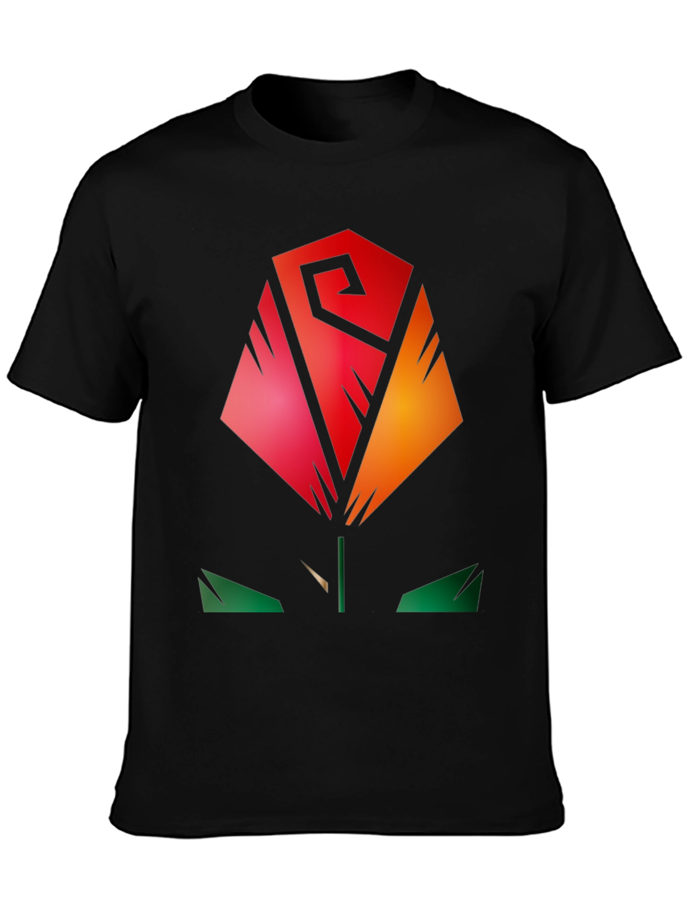 Abstract Rose Graphic Tee - Modern Stylish Shirt
