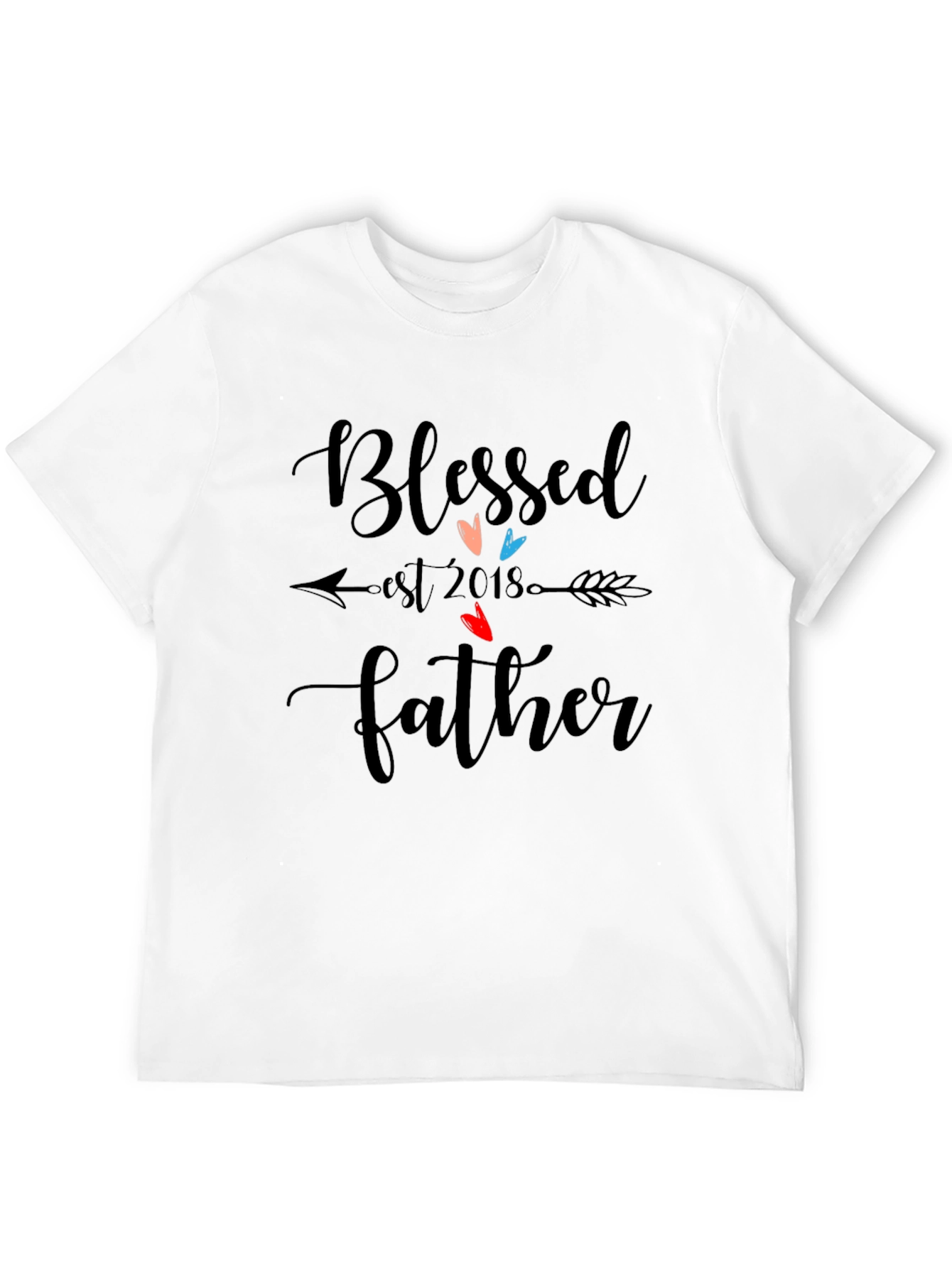 Blessed Father Est 2018 Black T-Shirt