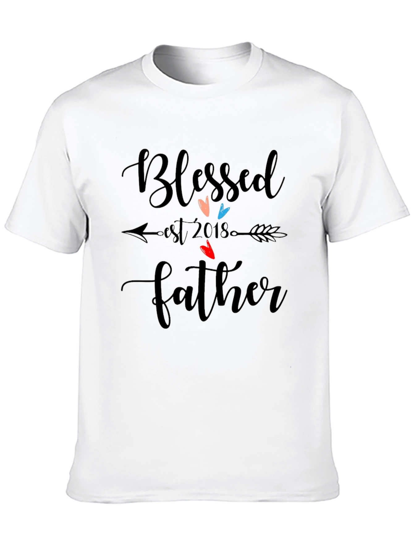 Blessed Father Est 2018 Black T-Shirt