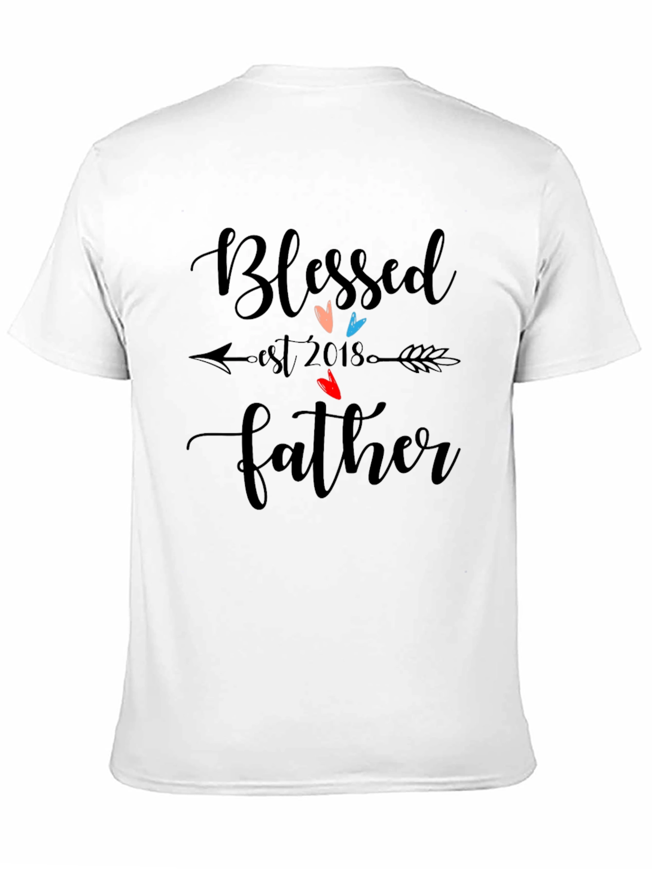 Blessed Father Est 2018 Black T-Shirt