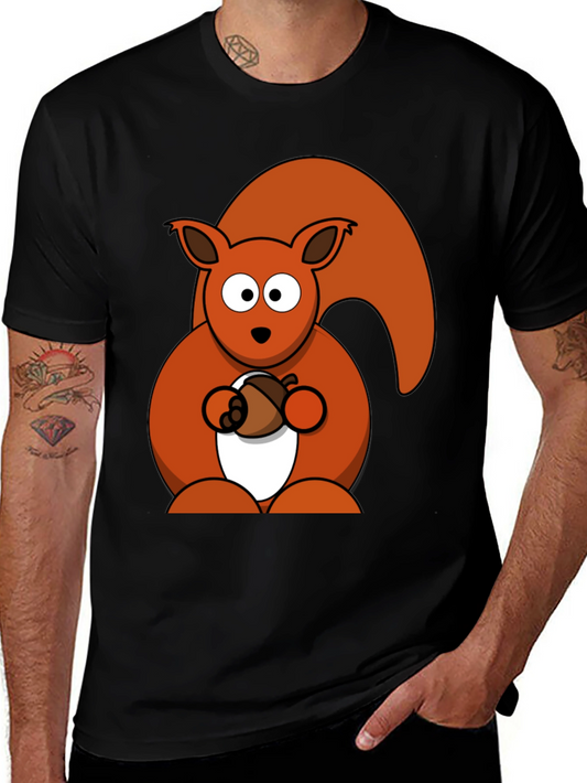 Squirrel & Acorn Graphic Tee - Black