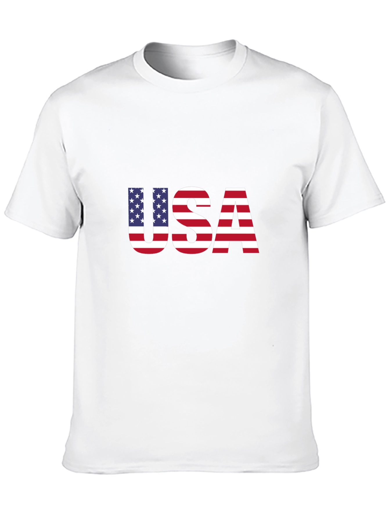 USA Flag Graphic Black T-Shirt