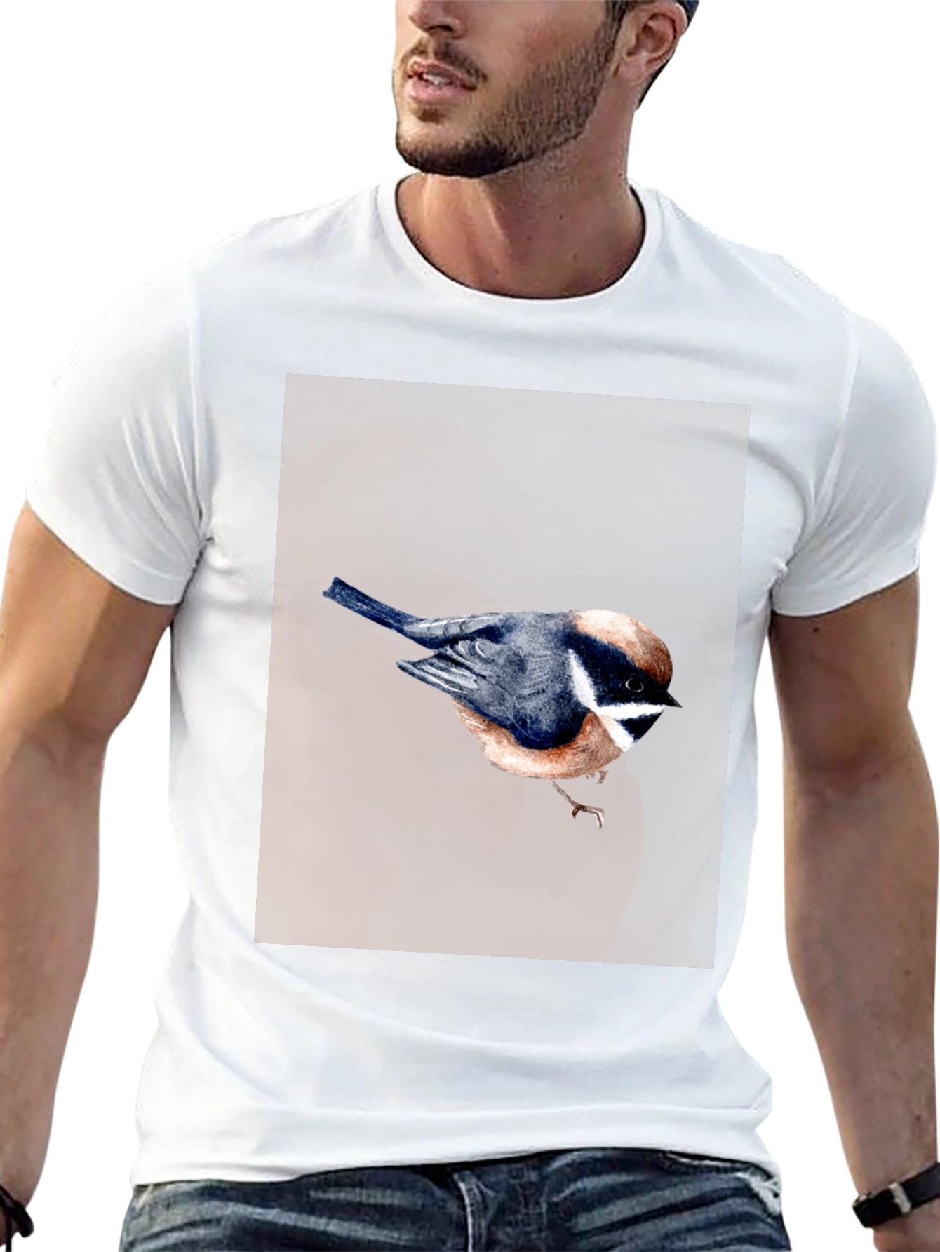 Bird Graphic T-Shirt - Black