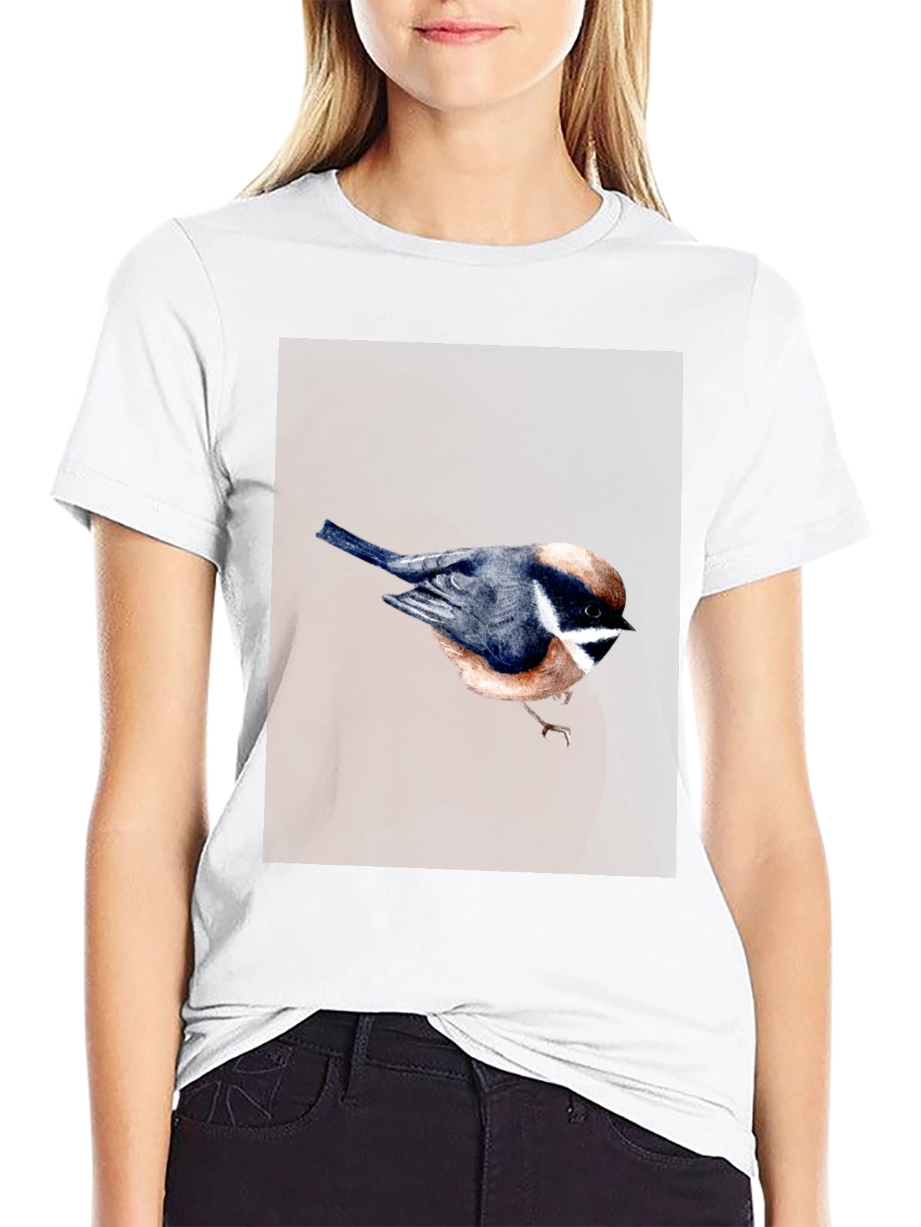 Bird Graphic T-Shirt - Black