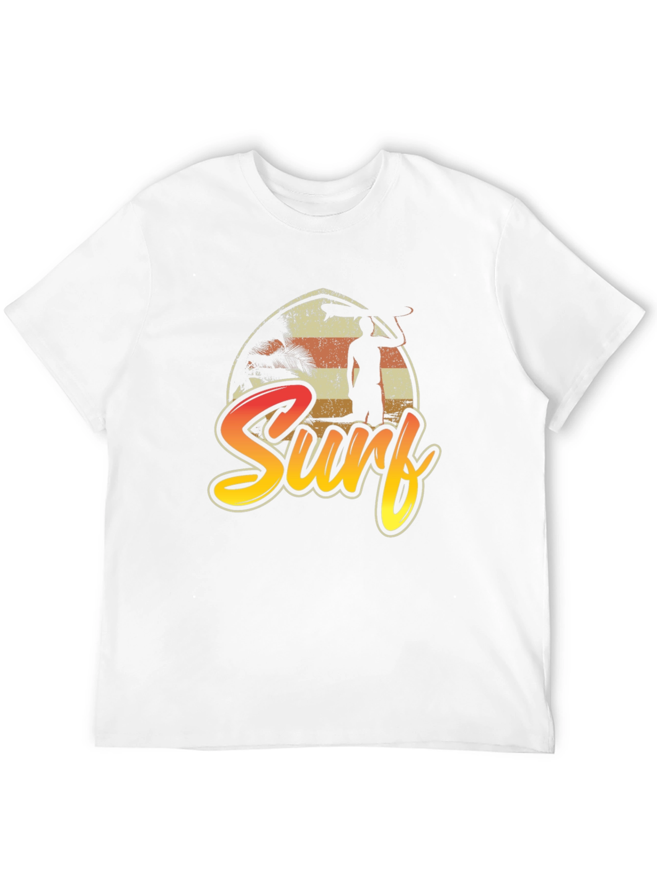 Surf T-Shirt: Retro Beach Sunset Tee for Men