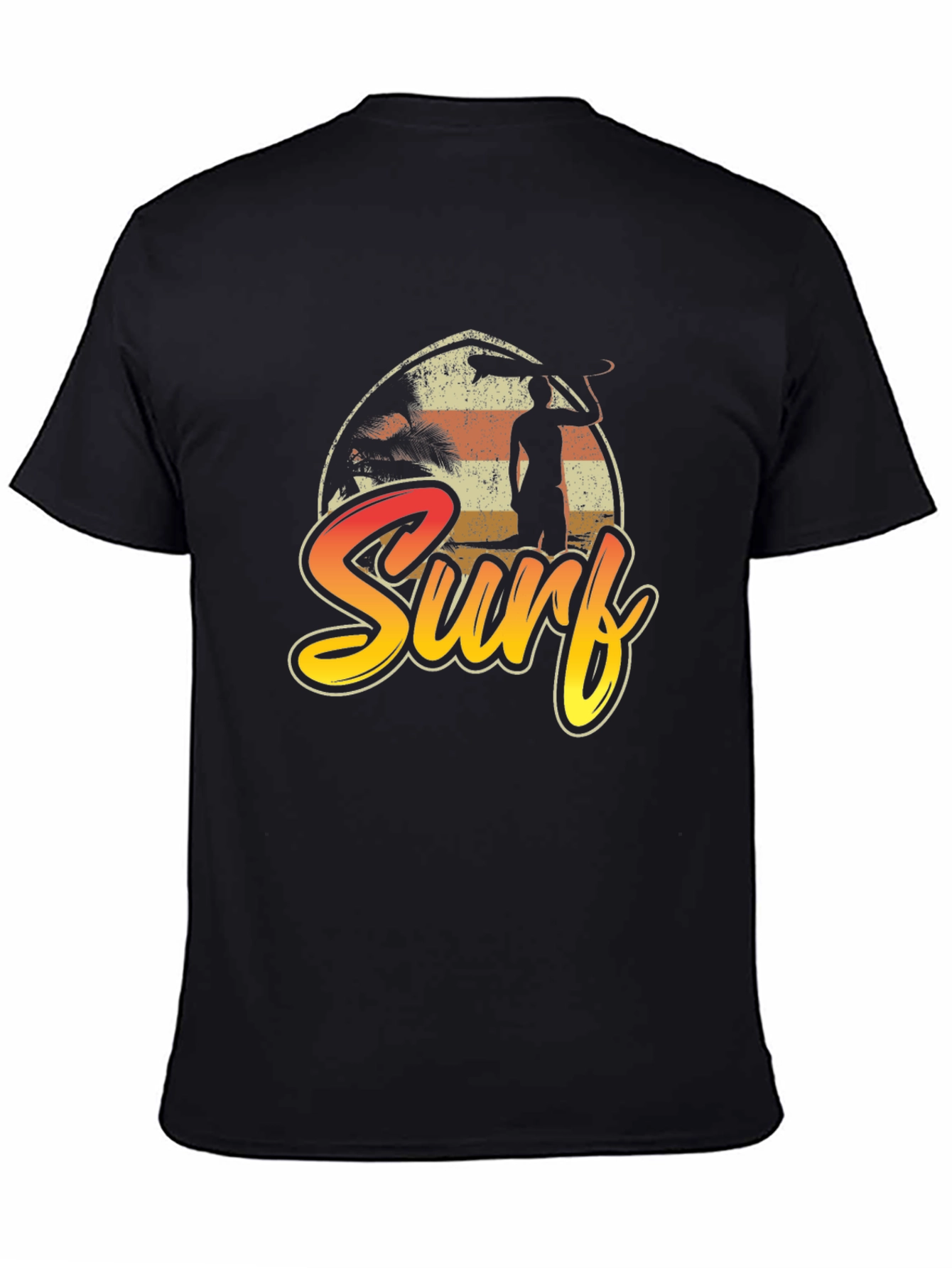 Surf T-Shirt: Retro Beach Sunset Tee for Men