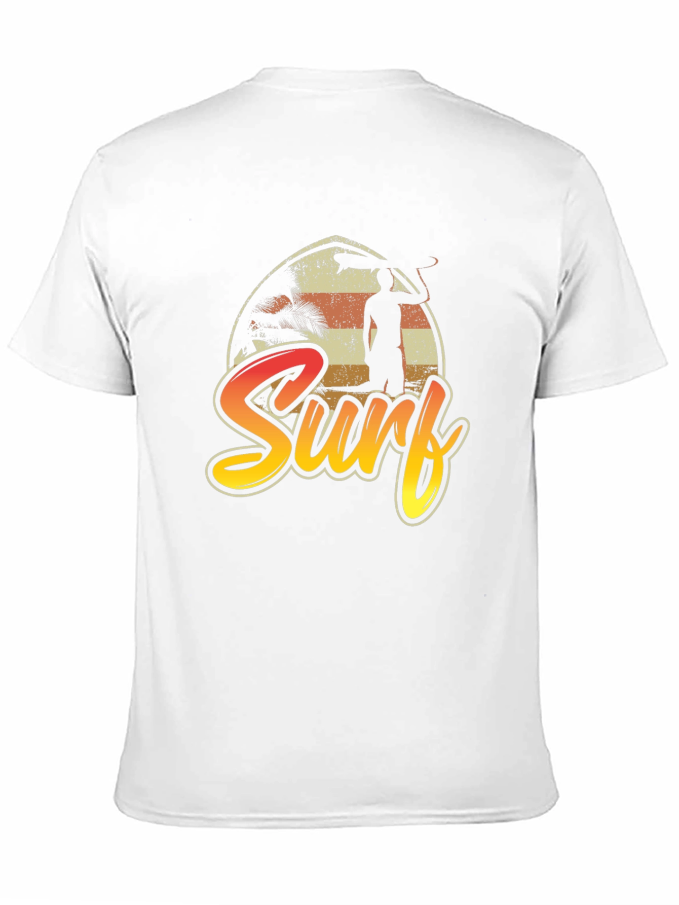 Surf T-Shirt: Retro Beach Sunset Tee for Men