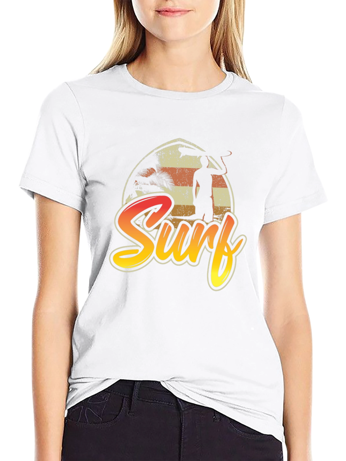 Surf T-Shirt: Retro Beach Sunset Tee for Men