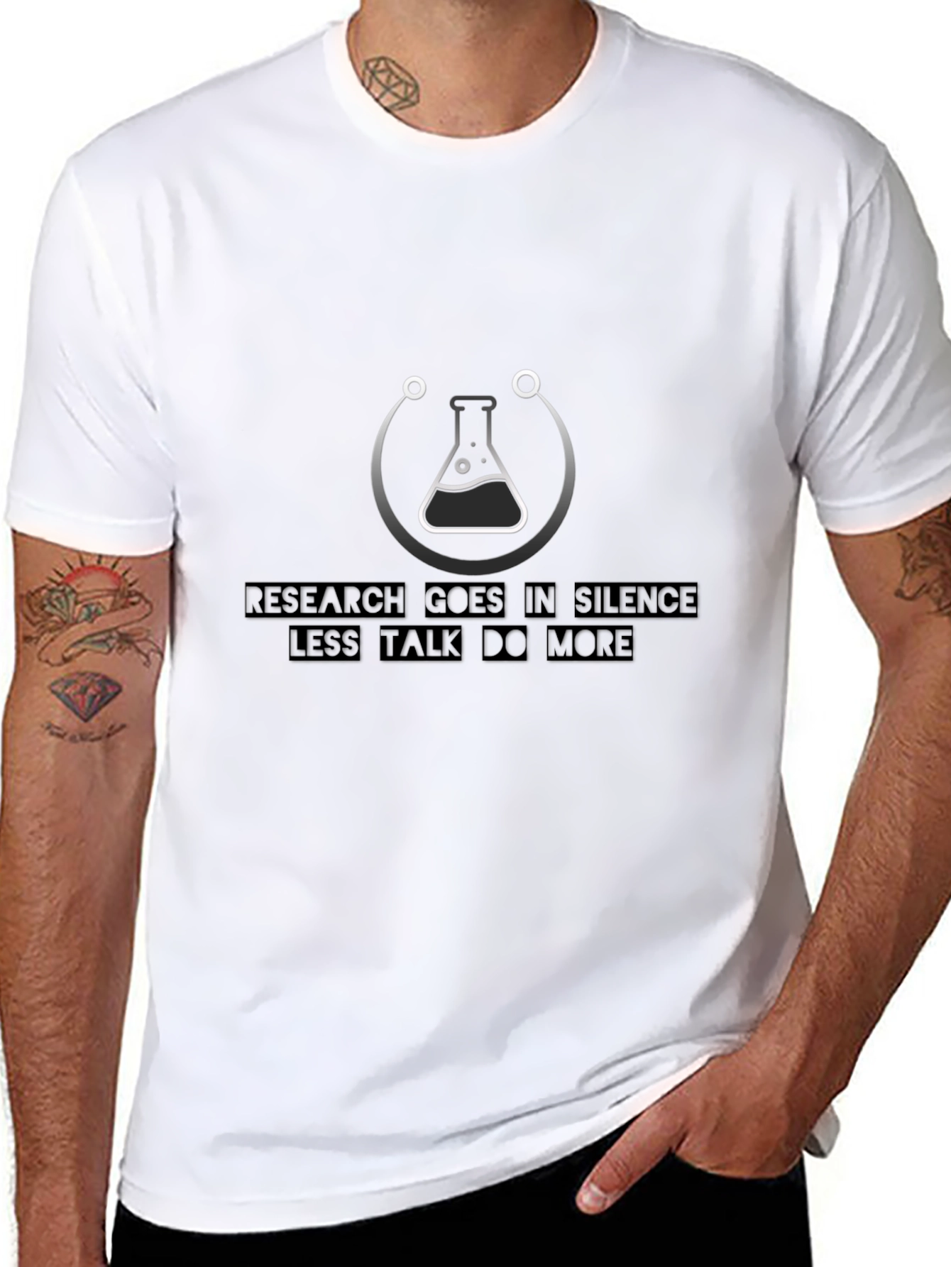 Research in Silence Graphic T-Shirt - Black
