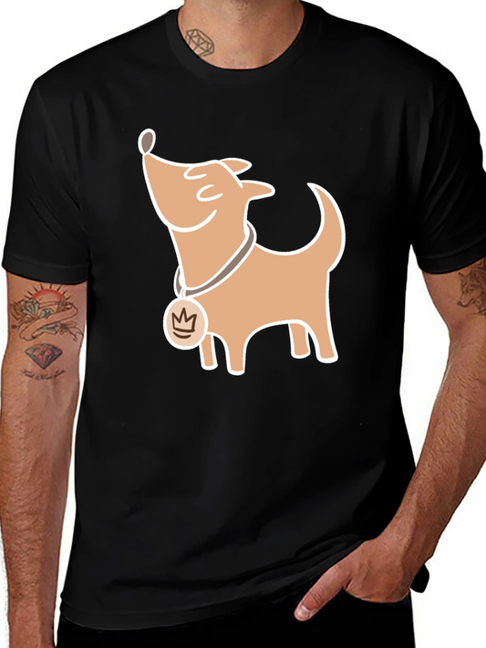 Cartoon Dog Graphic T-Shirt Casual Style