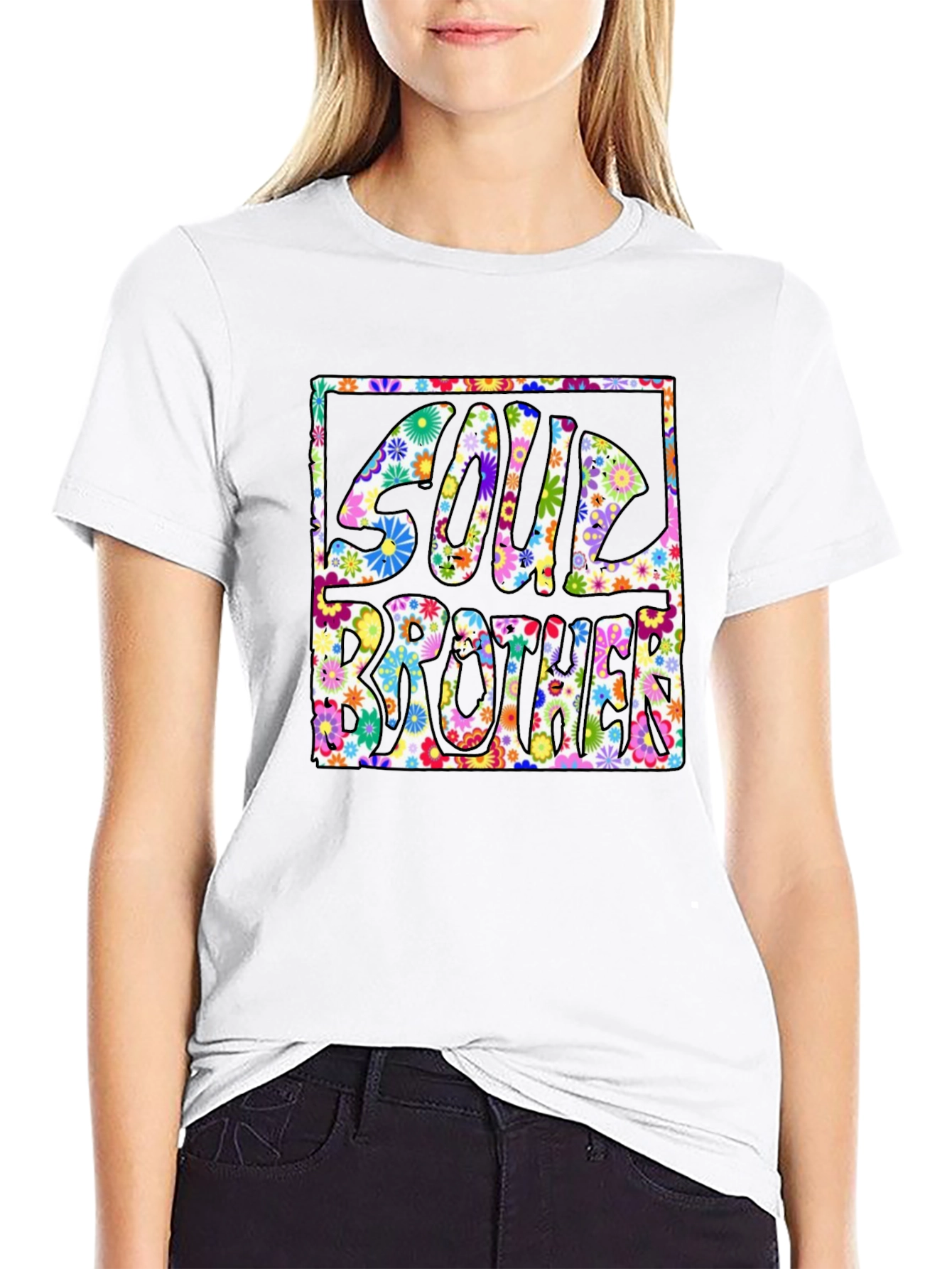 Soul Brother Floral Graphic Tee - Retro Style