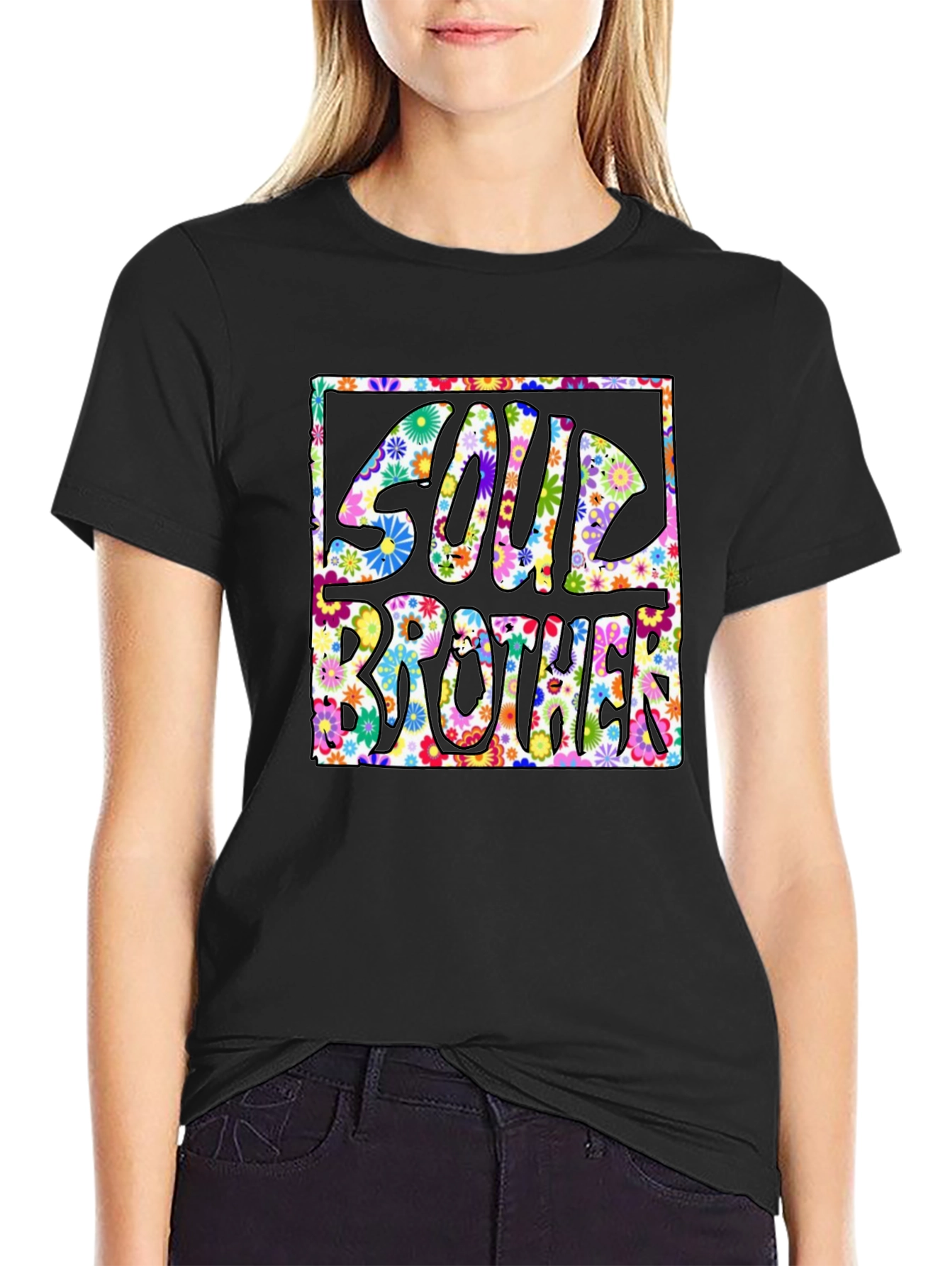 Soul Brother Floral Graphic Tee - Retro Style