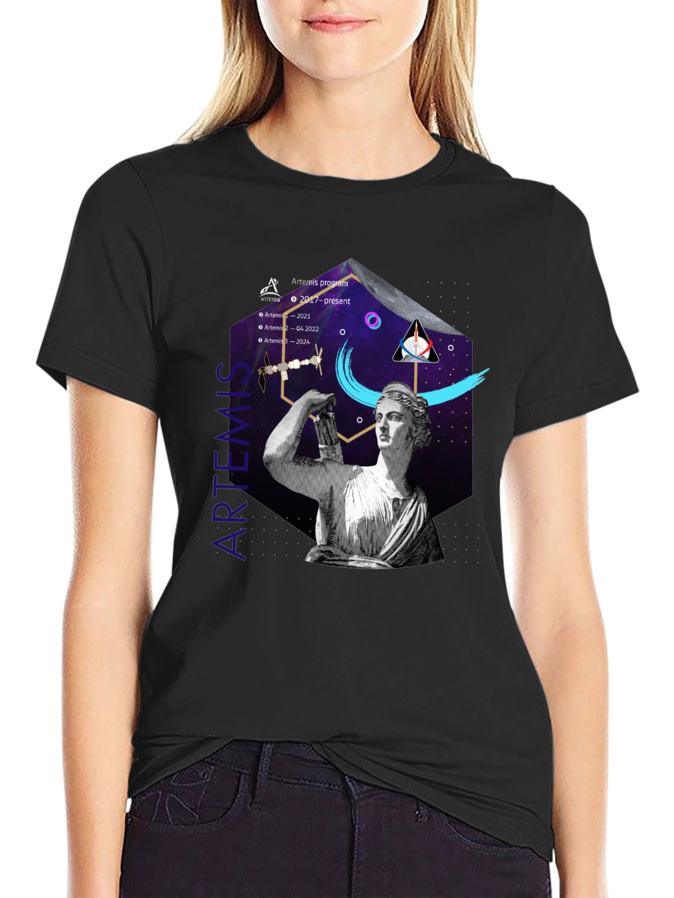 Artemis Program Black T-Shirt