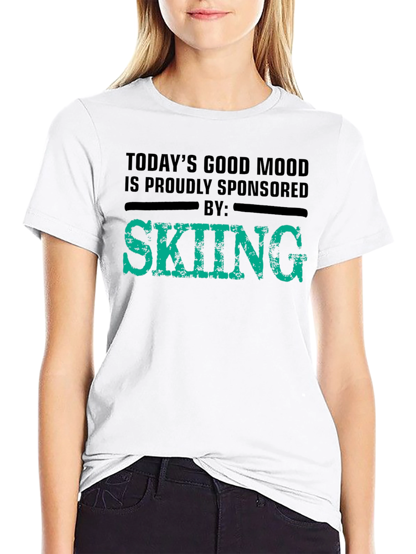 Skiing Sponsored T-Shirt - Good Mood Tee