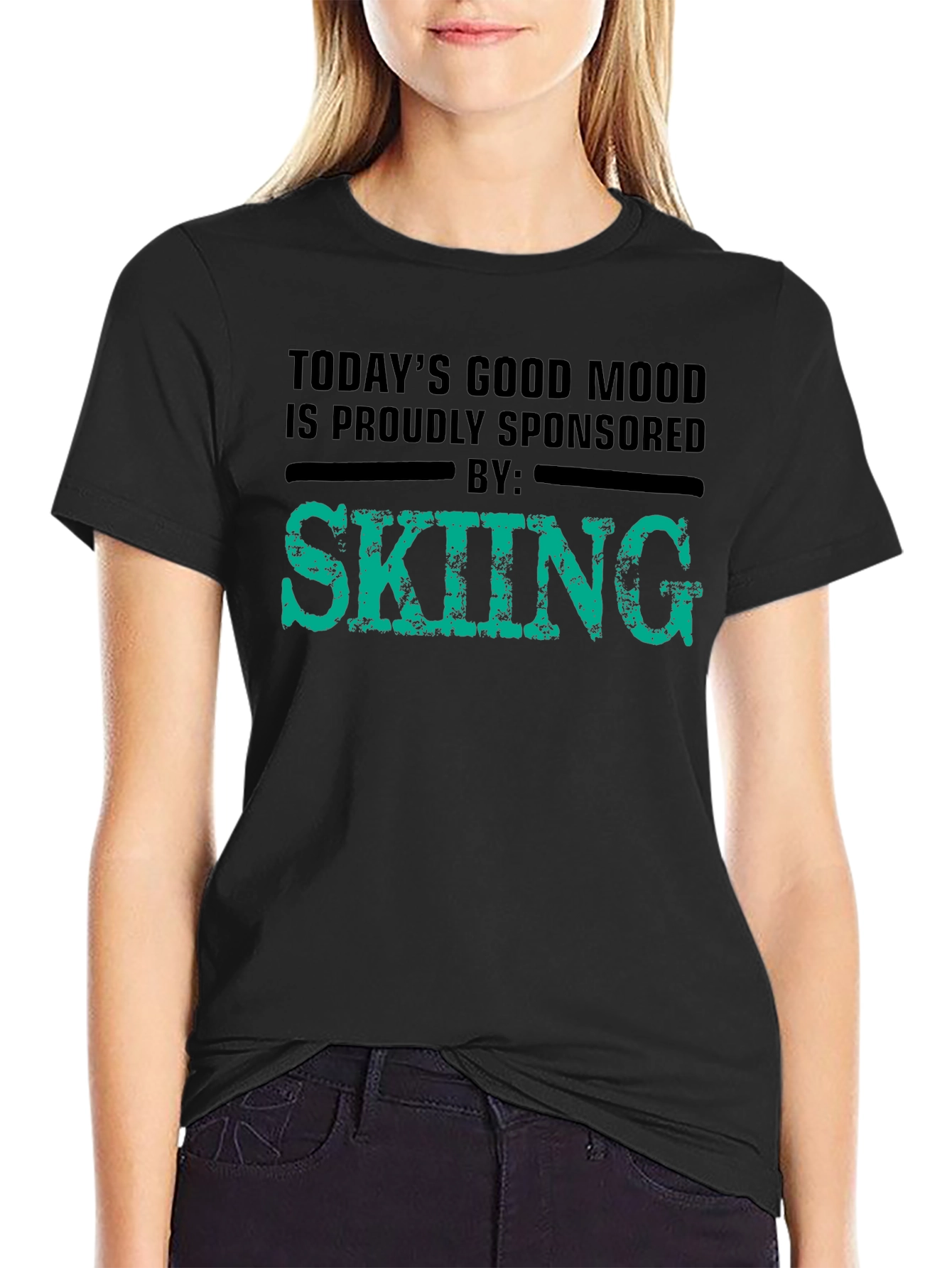 Skiing Sponsored T-Shirt - Good Mood Tee