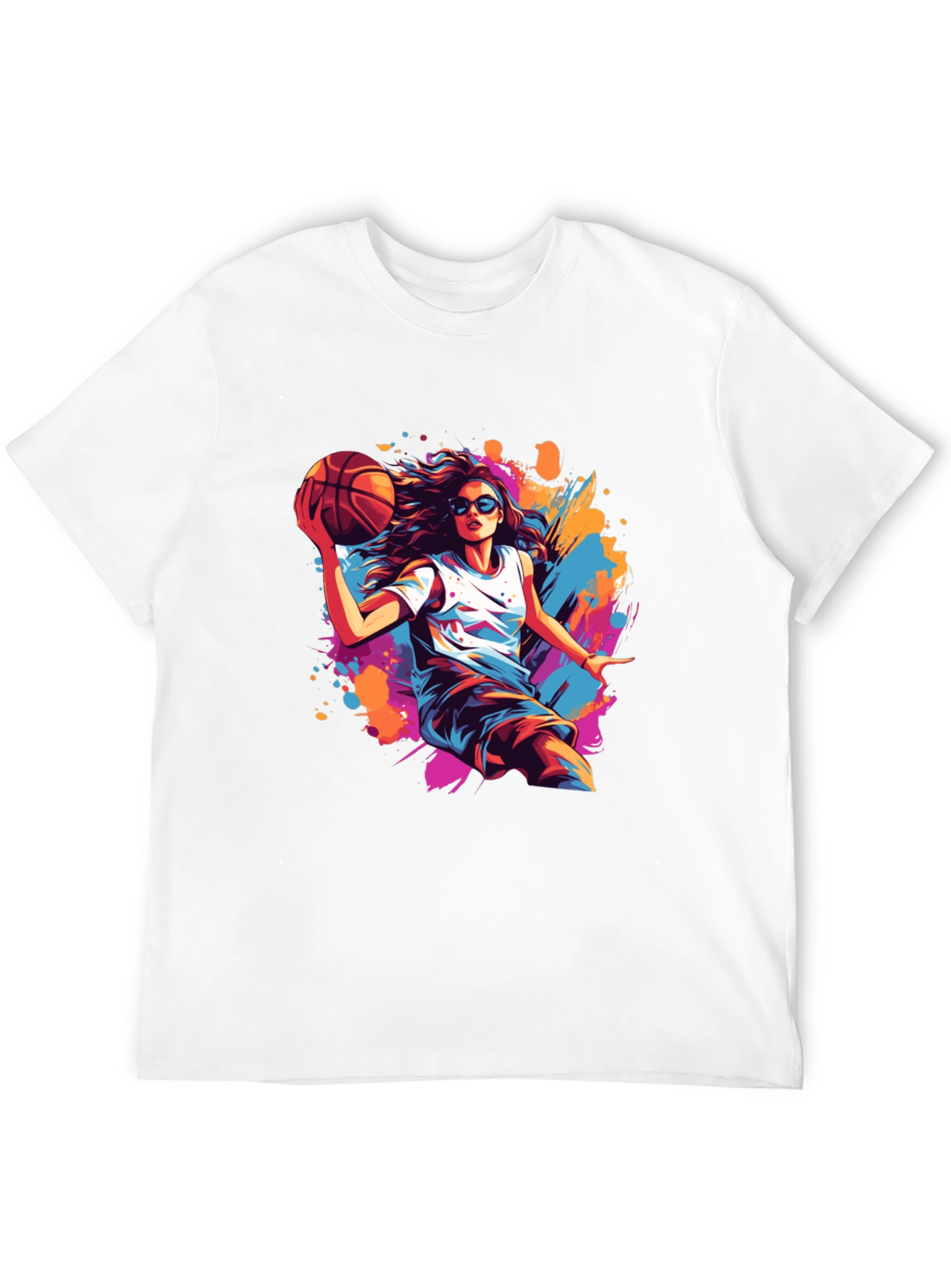 Basketball Girl Black T-Shirt - Stylish Graphic Tee
