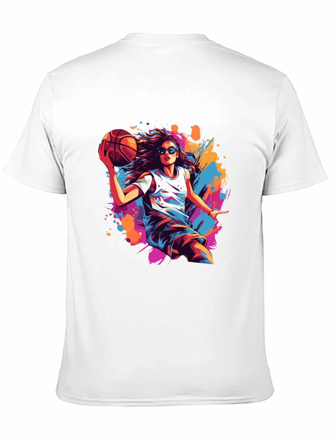 Basketball Girl Black T-Shirt - Stylish Graphic Tee