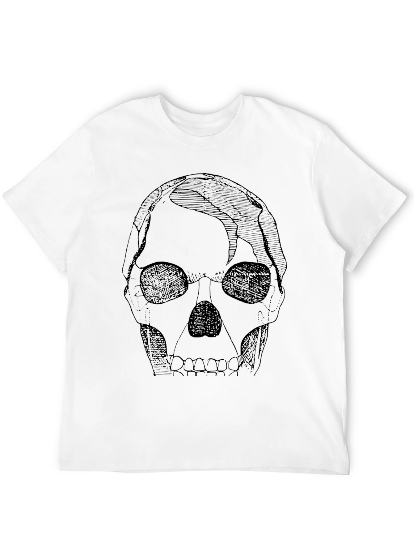 Skull Graphic Print Black T-Shirt