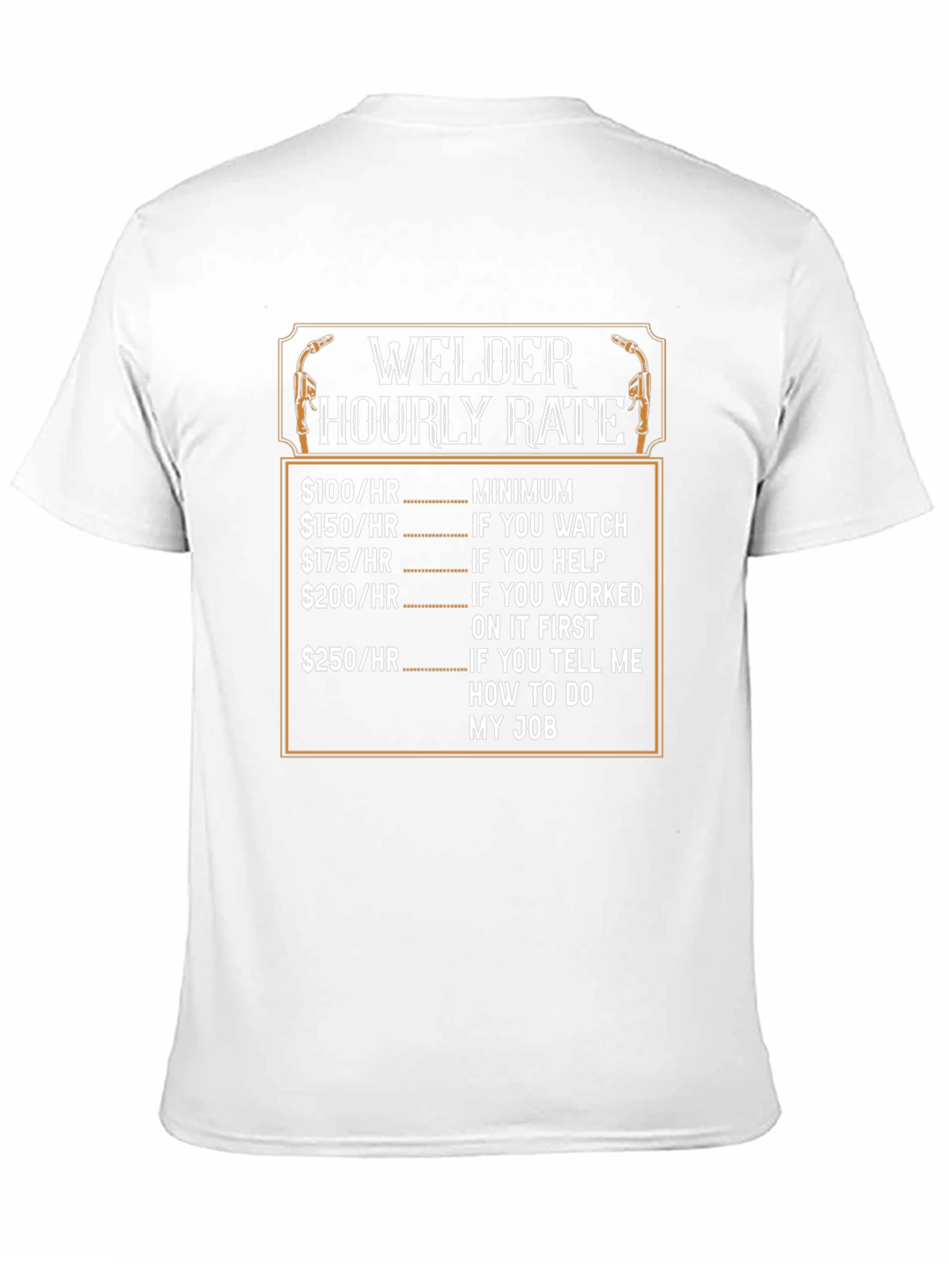 Welder Hourly Rate Black Graphic T-Shirt