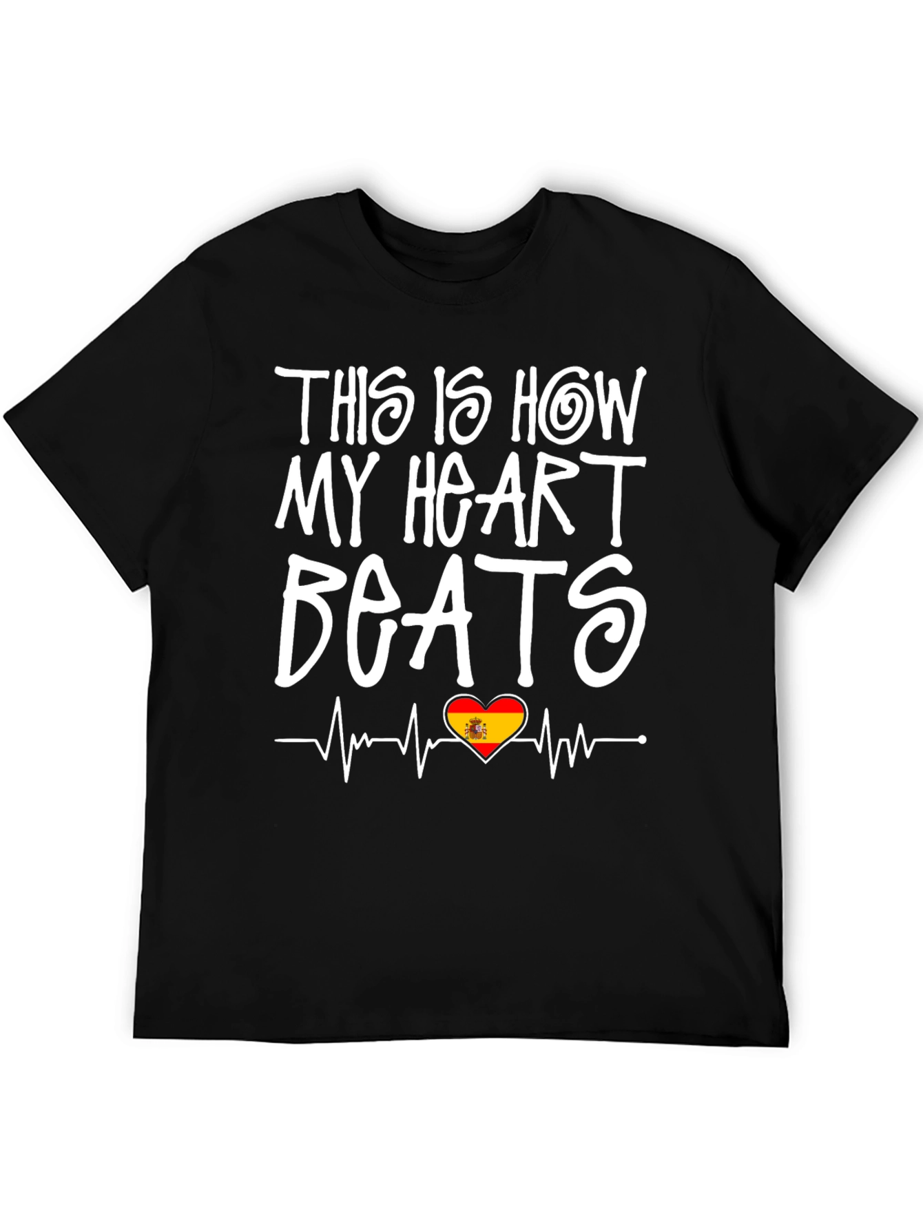 Spain Heartbeat T-Shirt -  Spanish Pride Tee