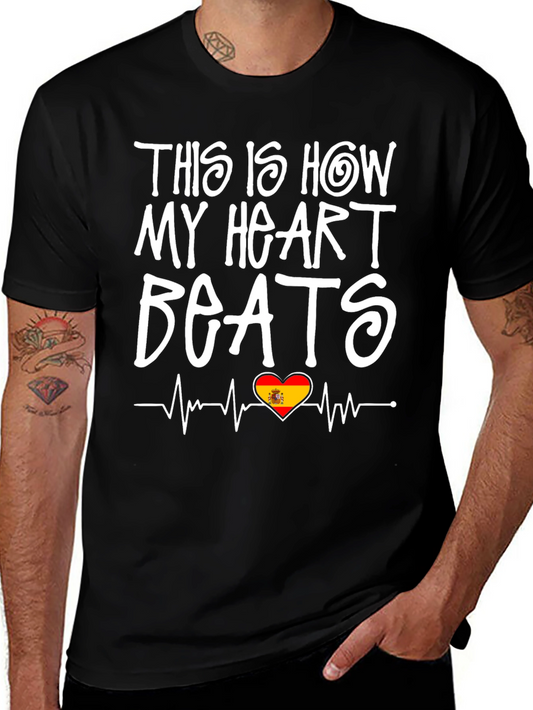 Spain Heartbeat T-Shirt -  Spanish Pride Tee