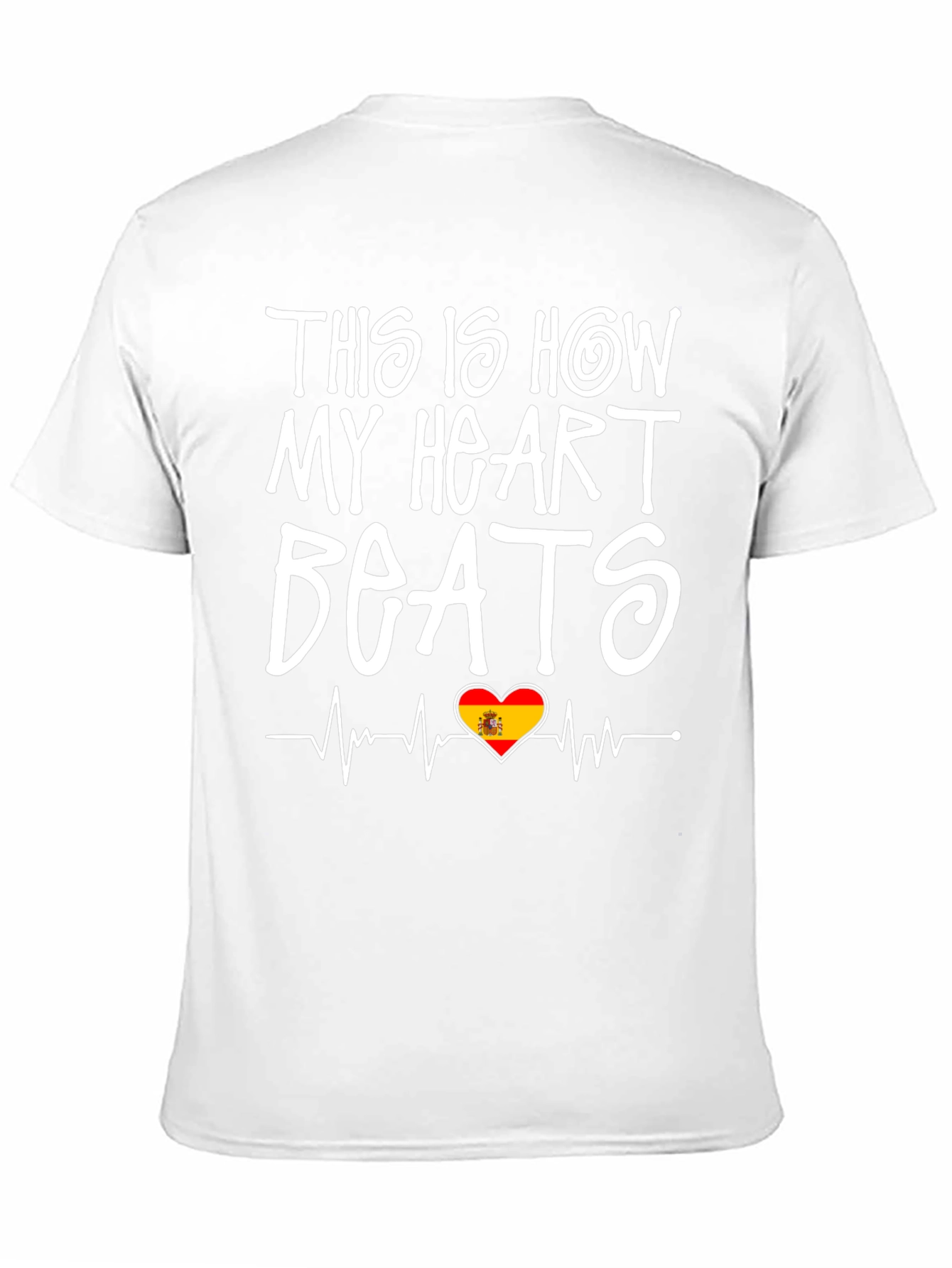 Spain Heartbeat T-Shirt -  Spanish Pride Tee