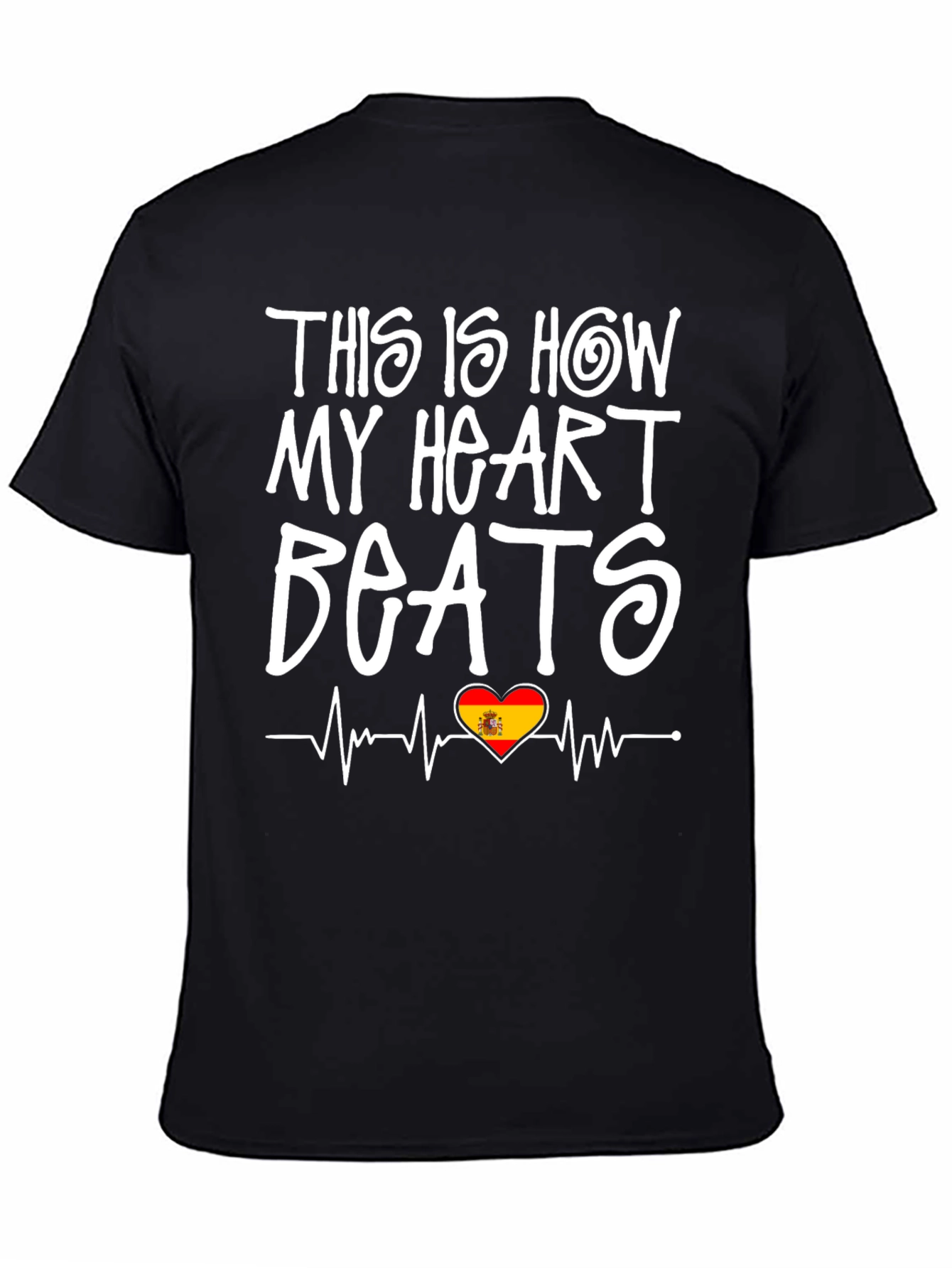 Spain Heartbeat T-Shirt -  Spanish Pride Tee