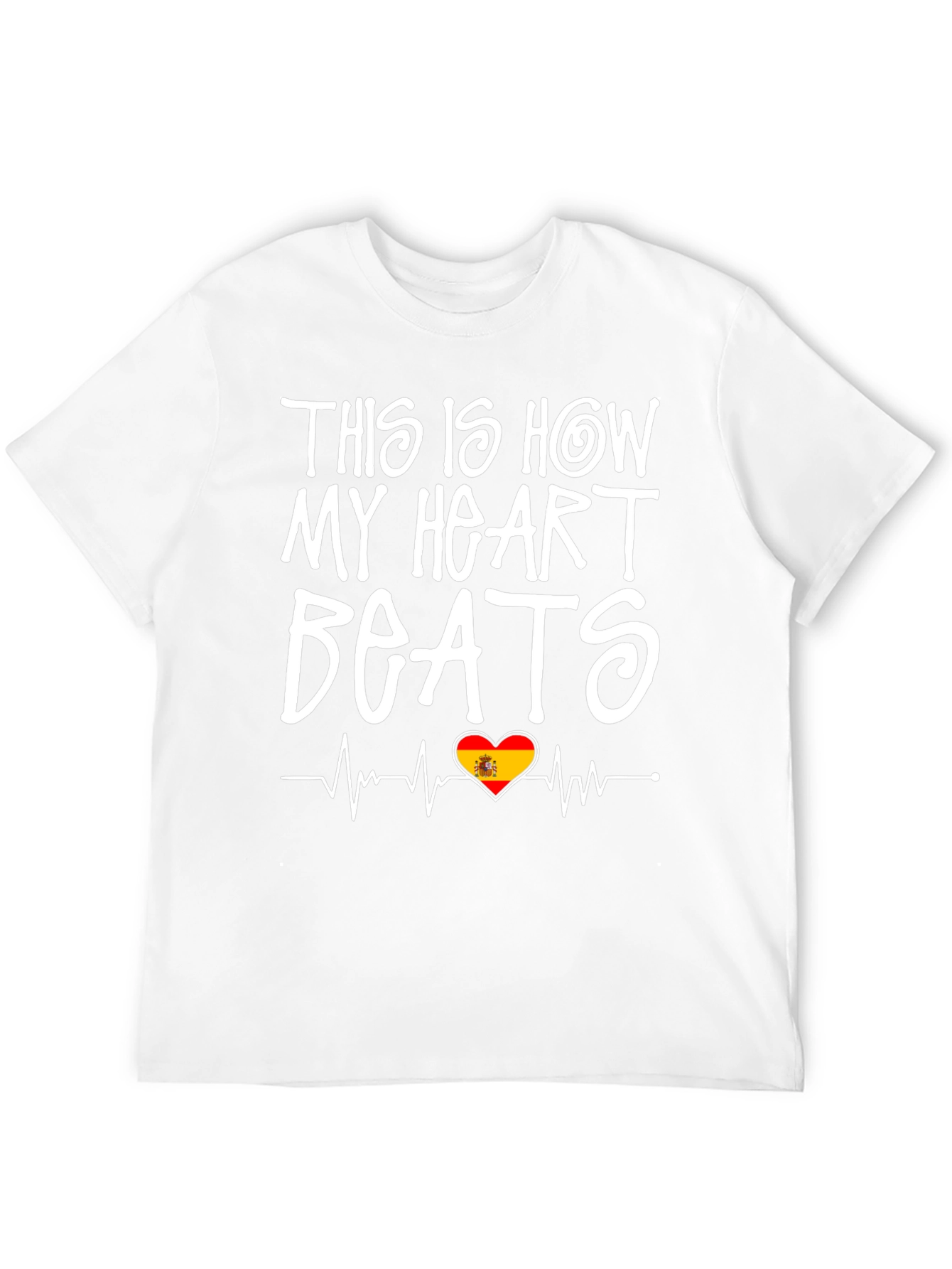 Spain Heartbeat T-Shirt -  Spanish Pride Tee