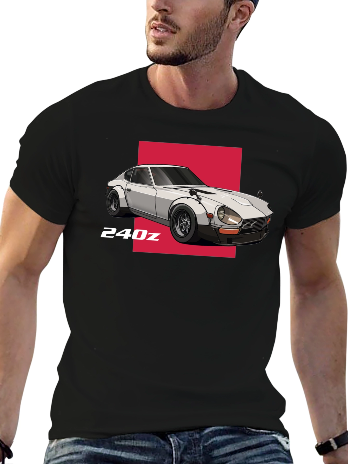 240z Car Graphic T-Shirt - Classic Automotive Design