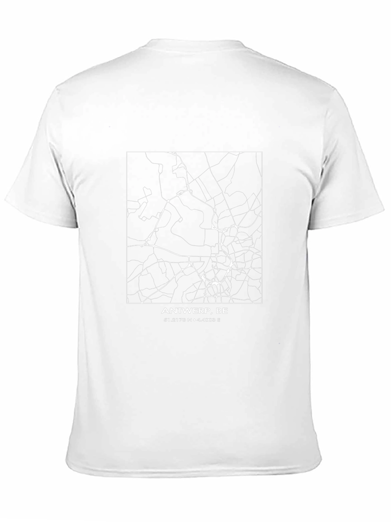 Antwerp BE Map T-Shirt - City Streets Graphic Tee