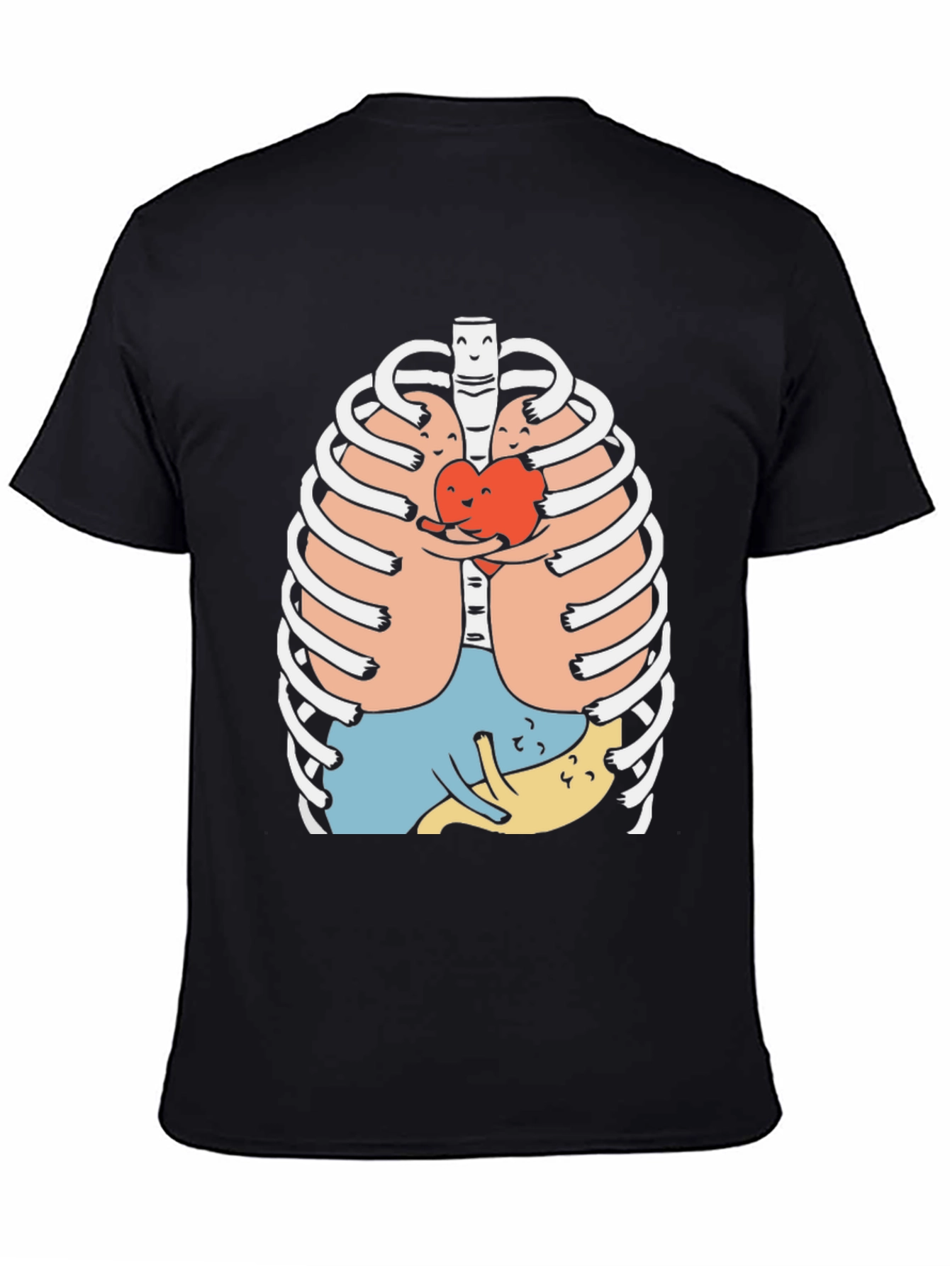 Anatomical Rib Cage Graphic Print T-Shirt