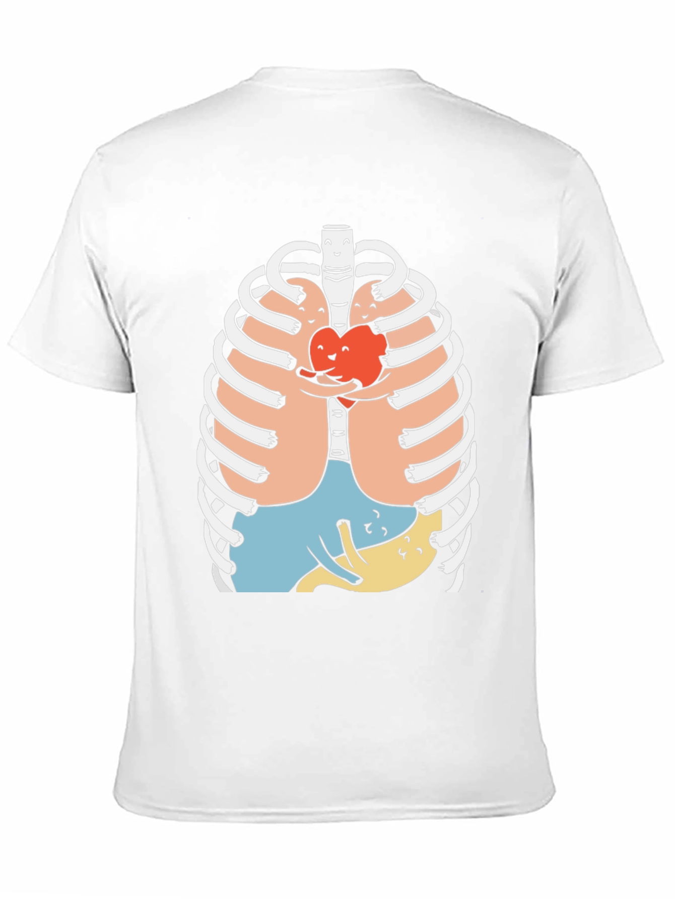 Anatomical Rib Cage Graphic Print T-Shirt