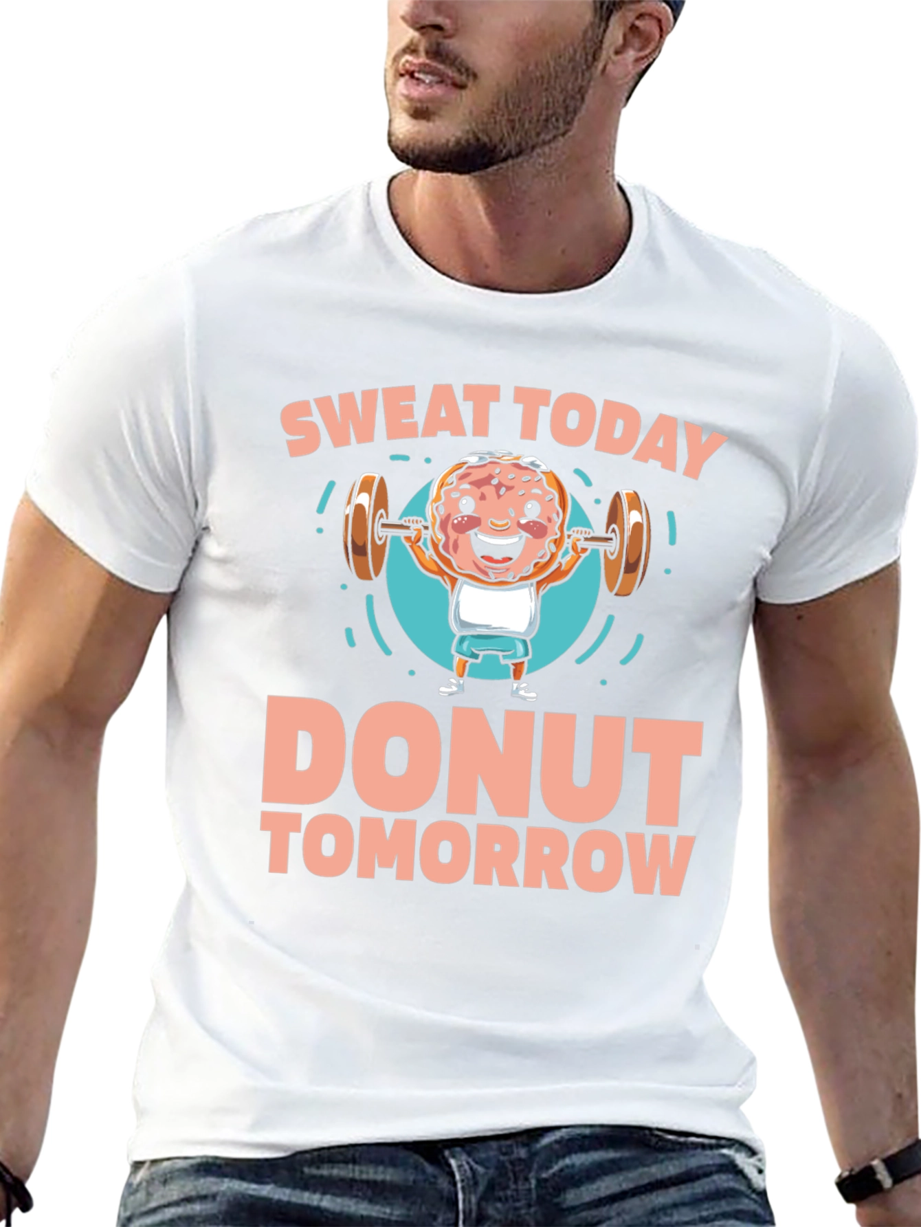 Sweat Today Donut Tomorrow Graphic T-Shirt