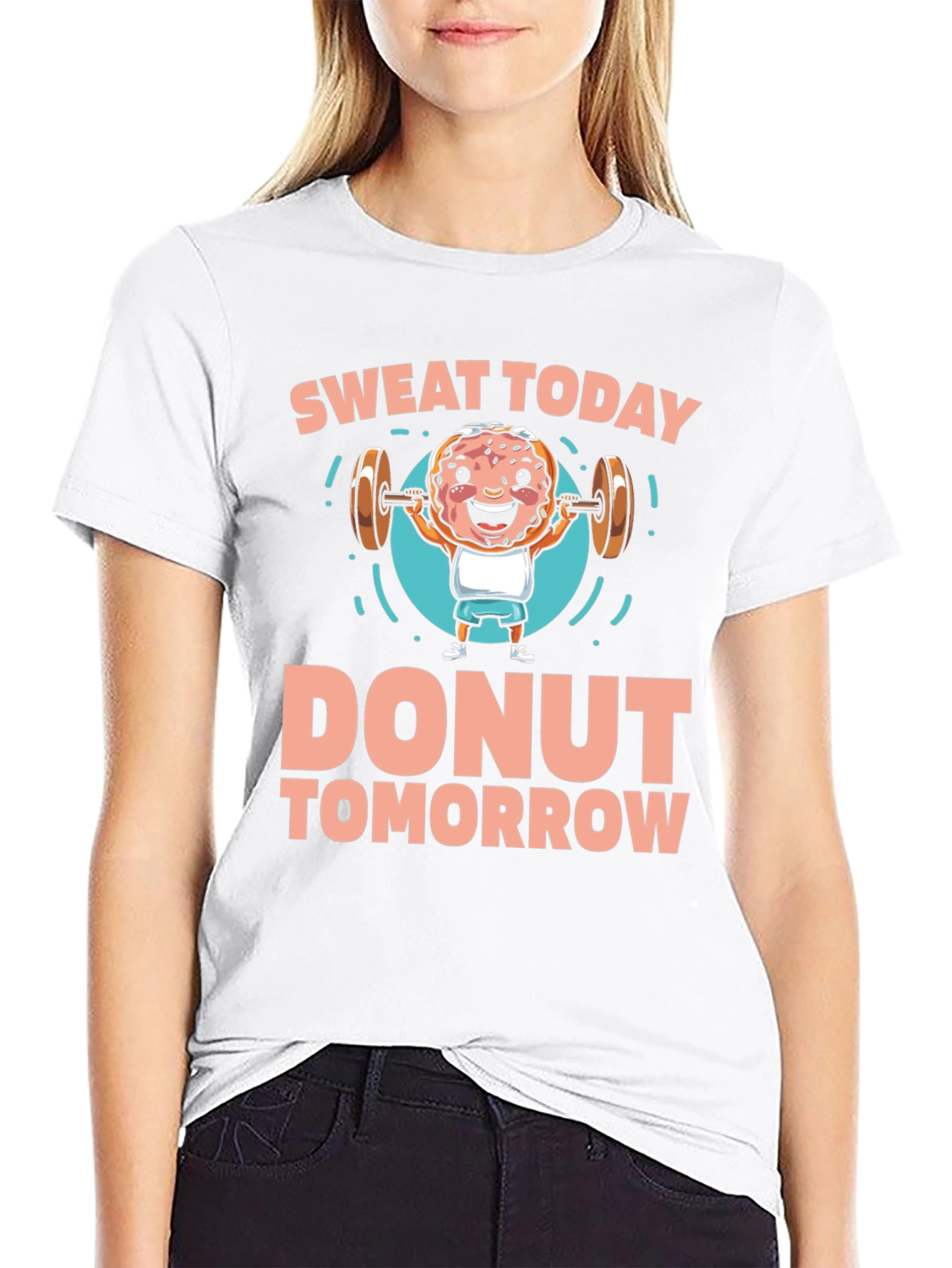 Sweat Today Donut Tomorrow Graphic T-Shirt