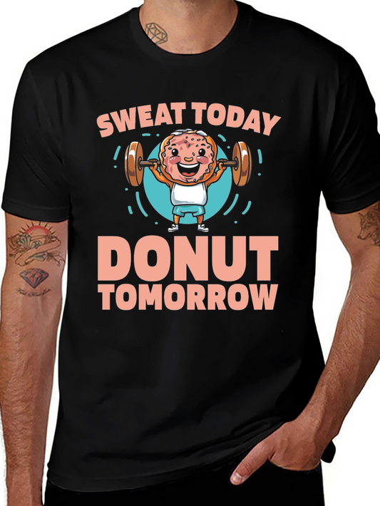 Sweat Today Donut Tomorrow Graphic T-Shirt