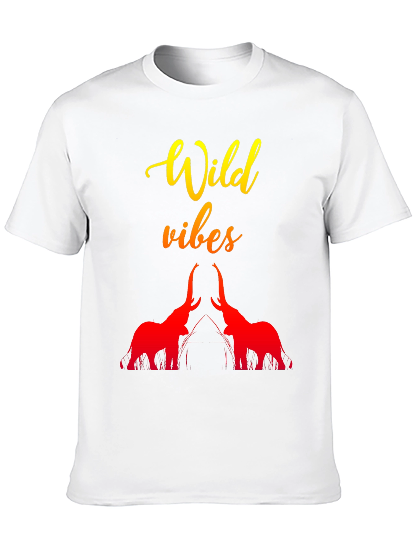 Wild Vibes Elephant Graphic Tee - Black
