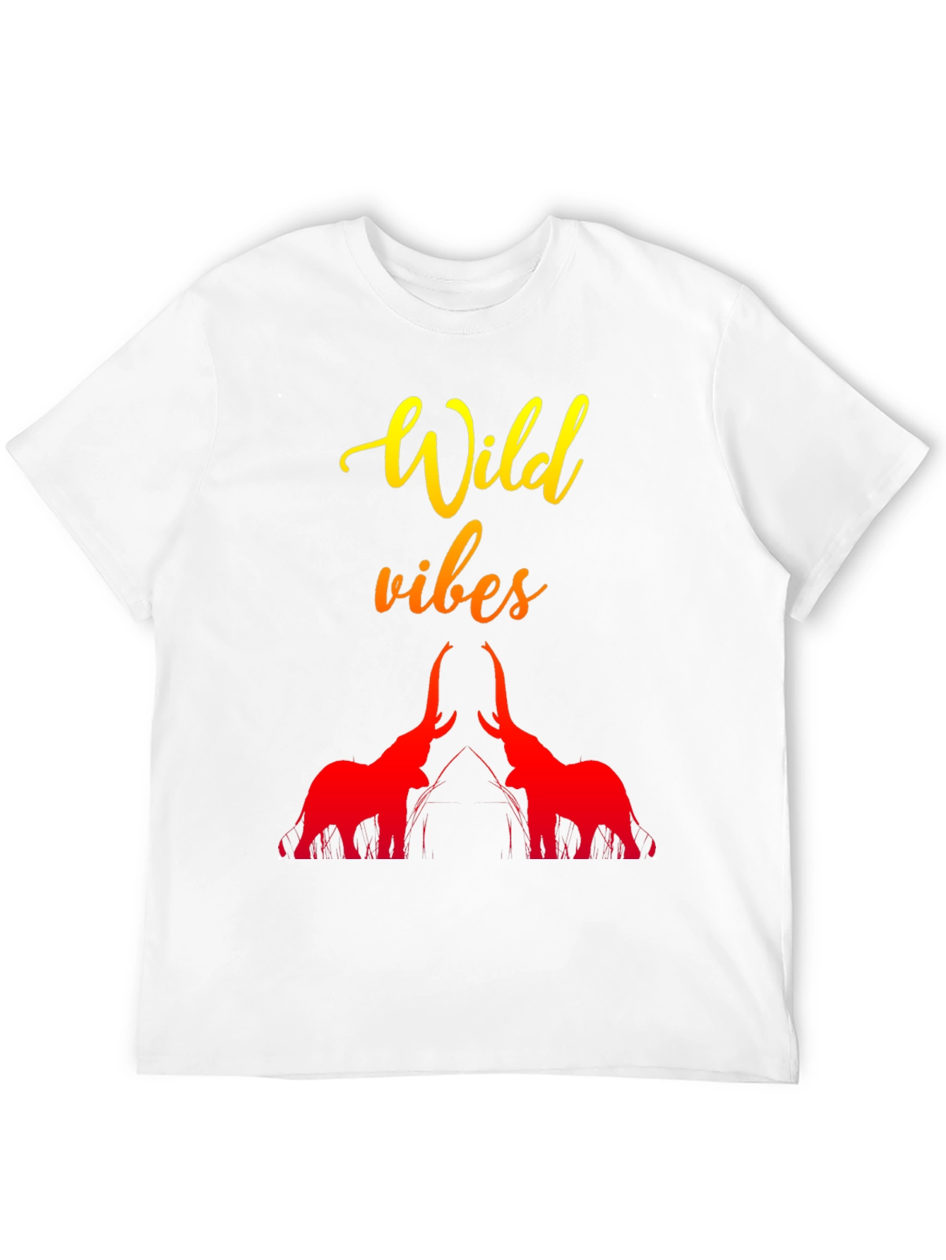Wild Vibes Elephant Graphic Tee - Black