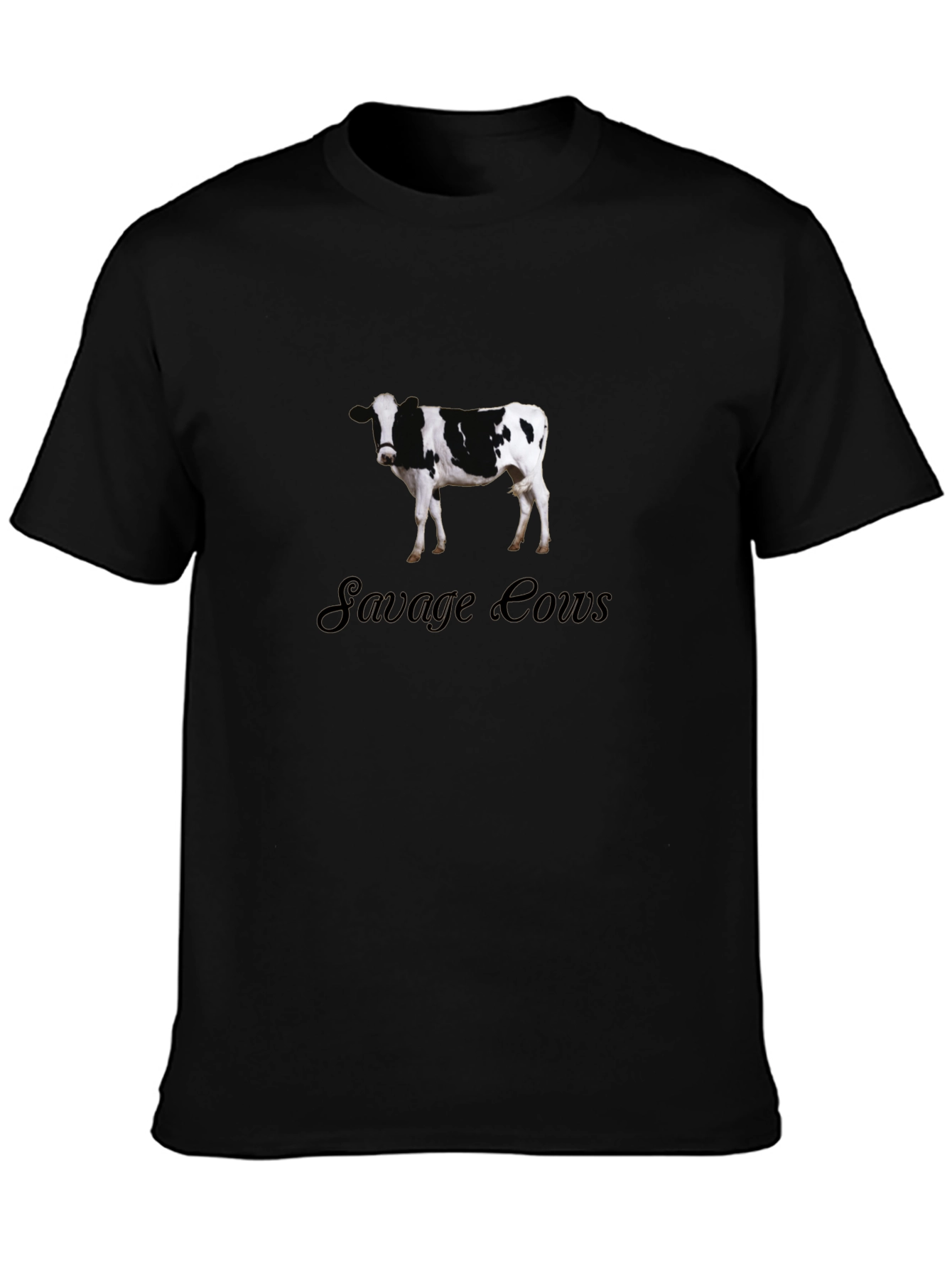 Savage Cows Graphic Black T-Shirt